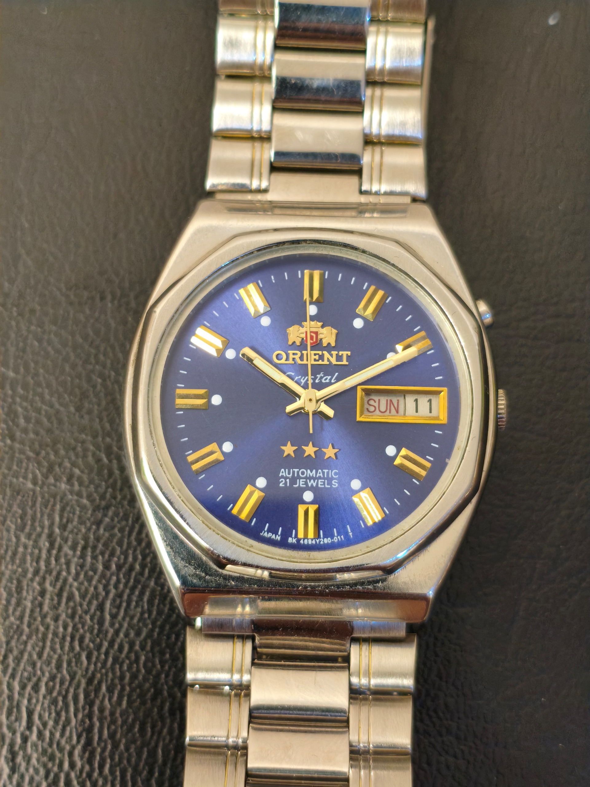 Orient Crystal Automatic 21 Jewels Blue Dial