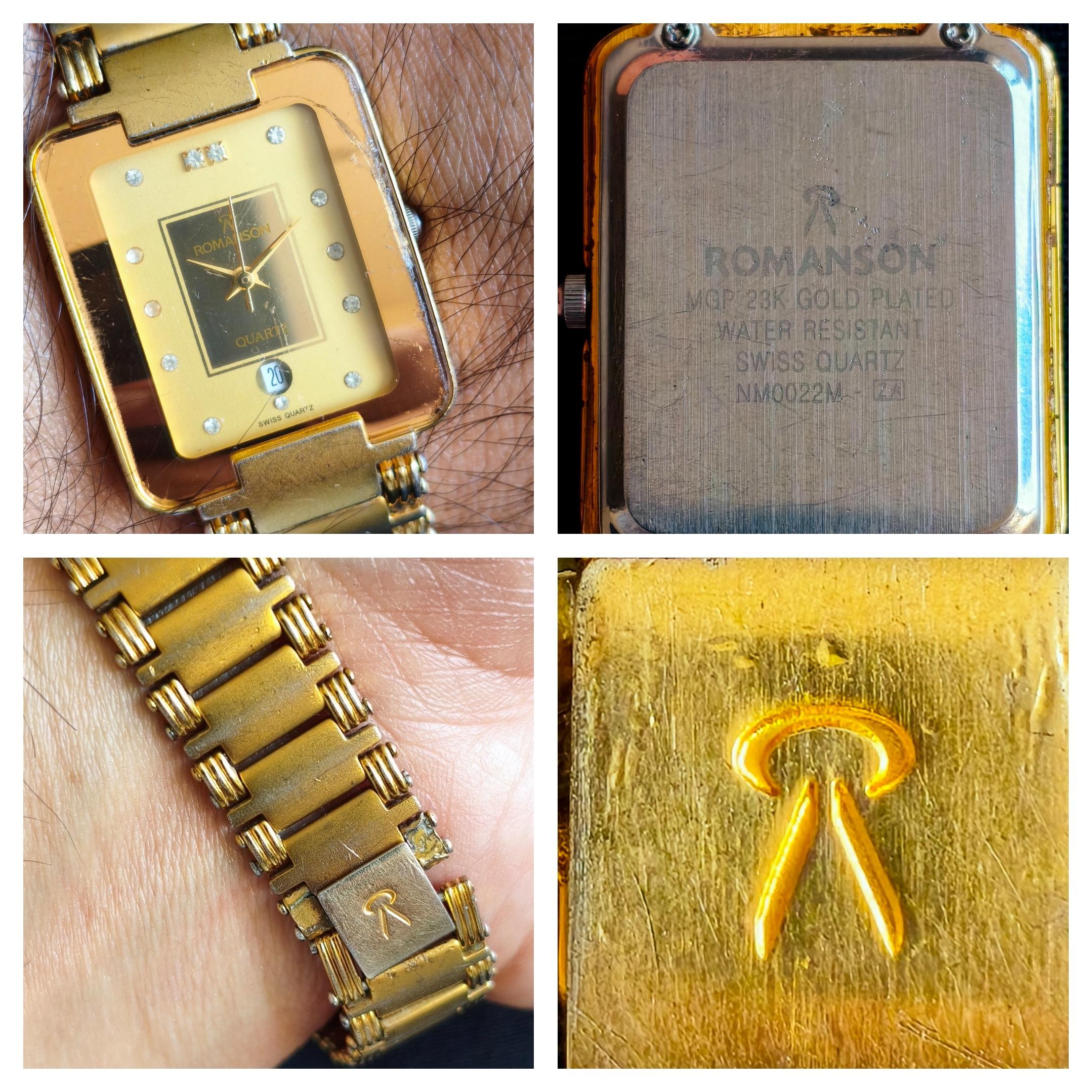 Romanson 23K Gold Swiss Quartz