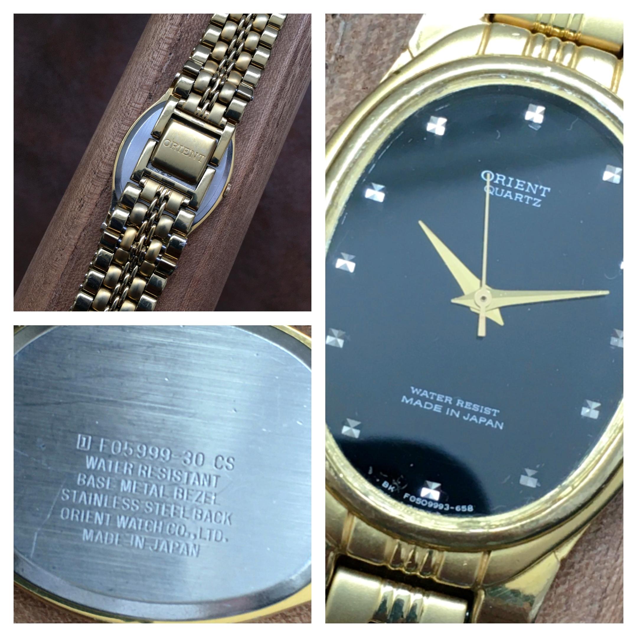 Orient Quartz Japan Black Gold Classic