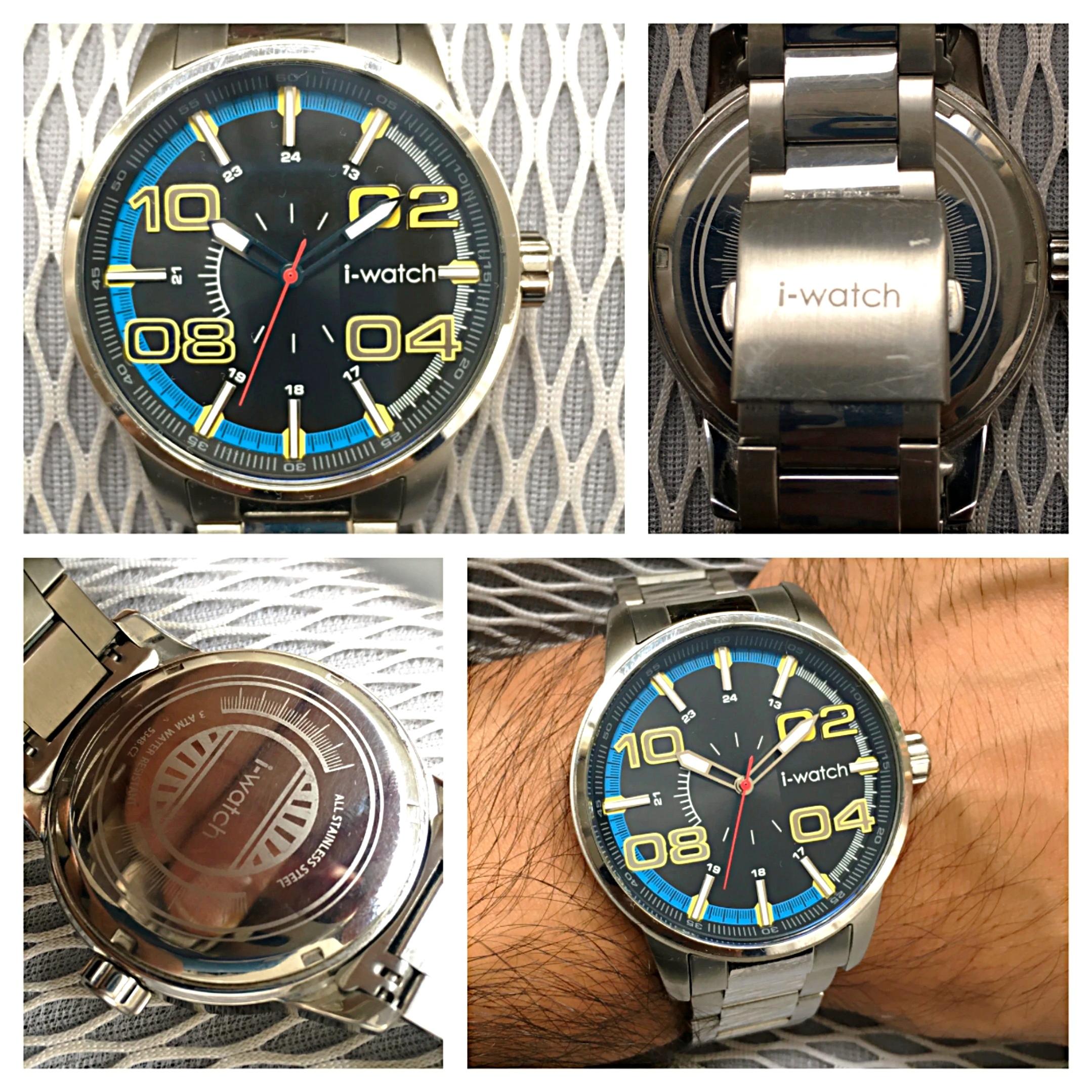 I-Watch Sport Steel  Black/Blue Dial