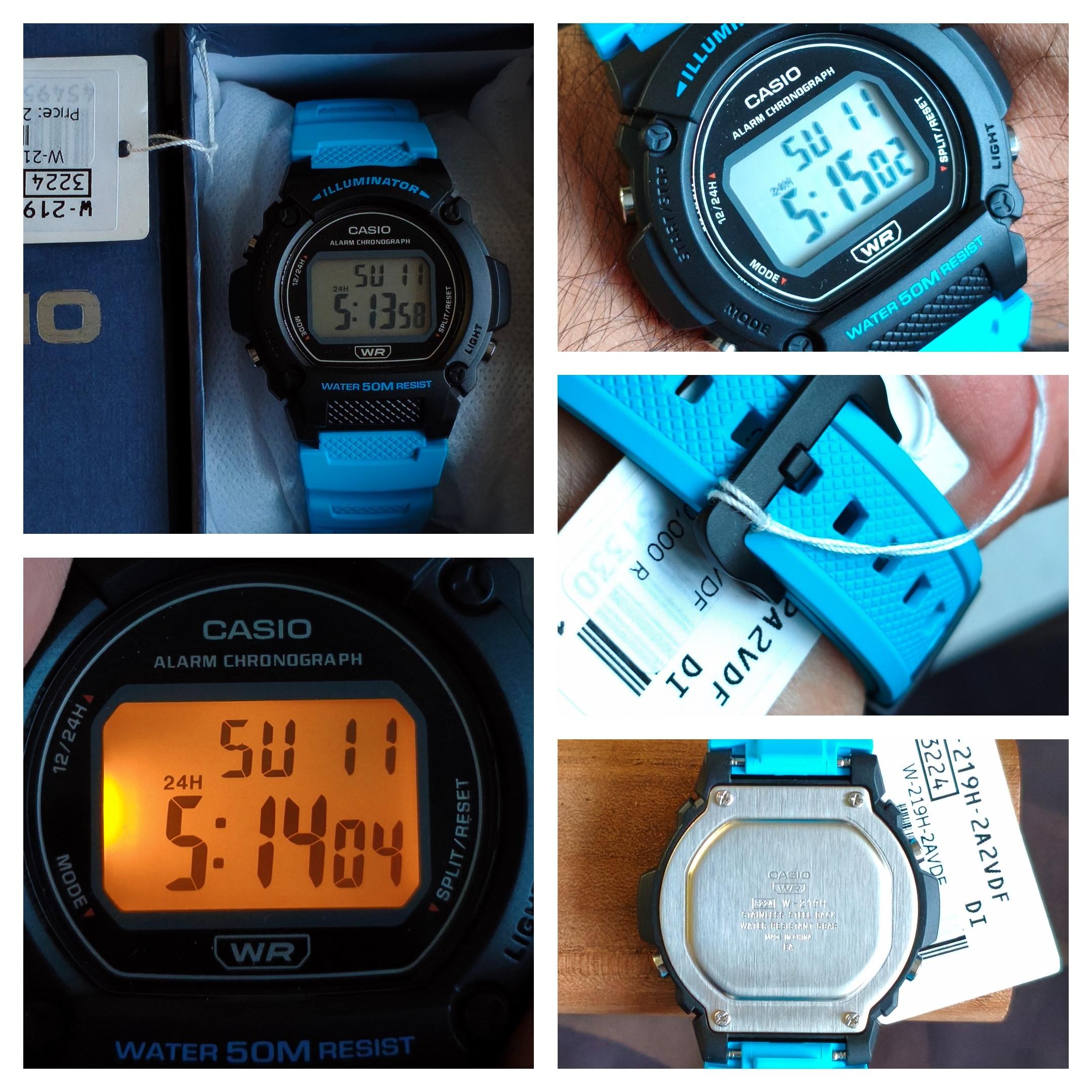 Casio W-219H Blue Original Digital Watch