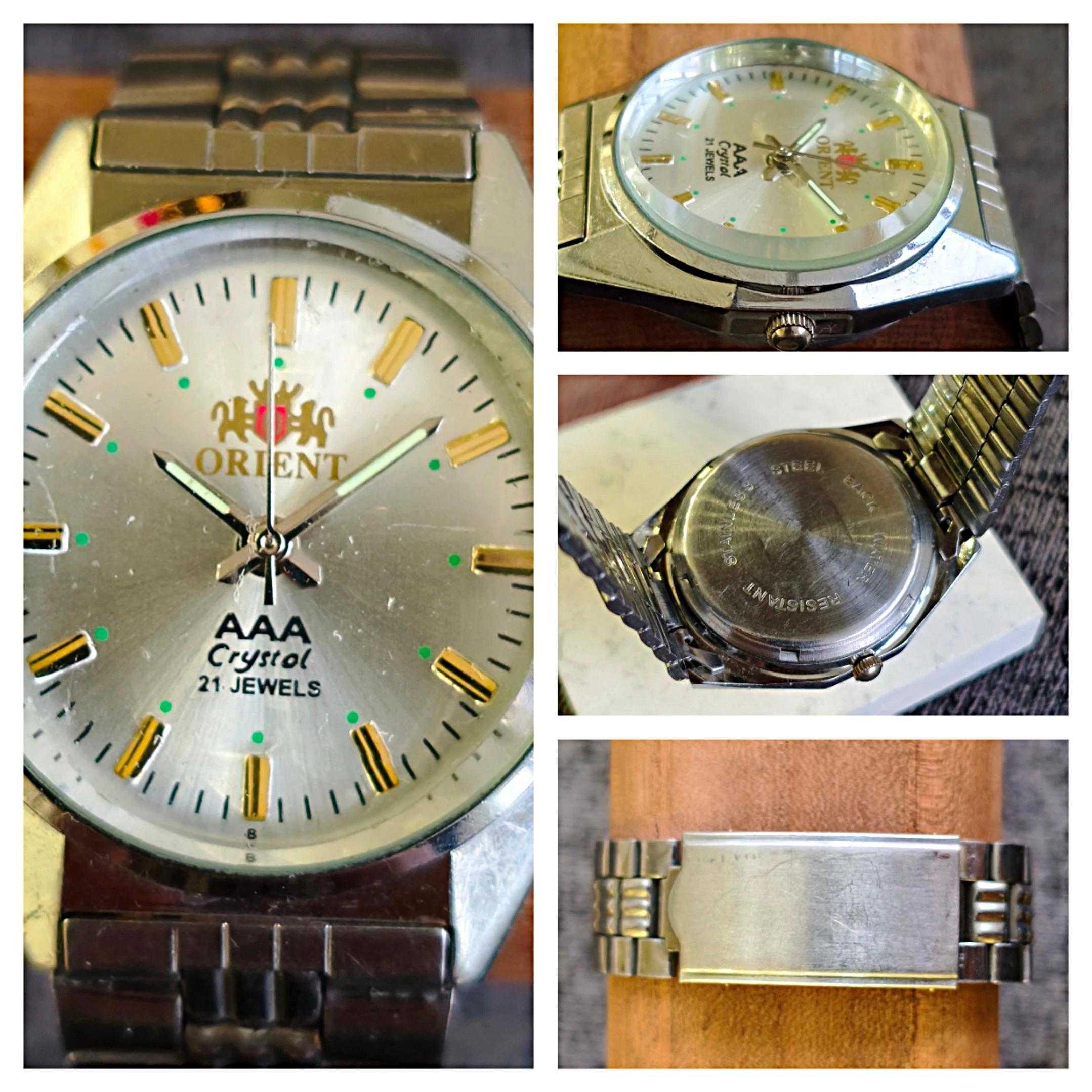 ساعت مردانه طرح اورینت استیل در حد نو