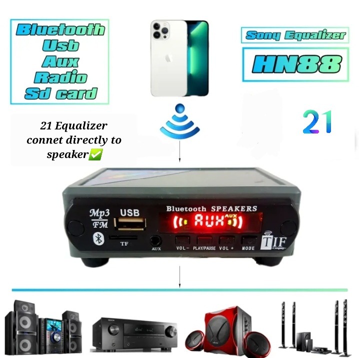 آمپلیفایر بلوتوثی و فلشخور 1100 وات