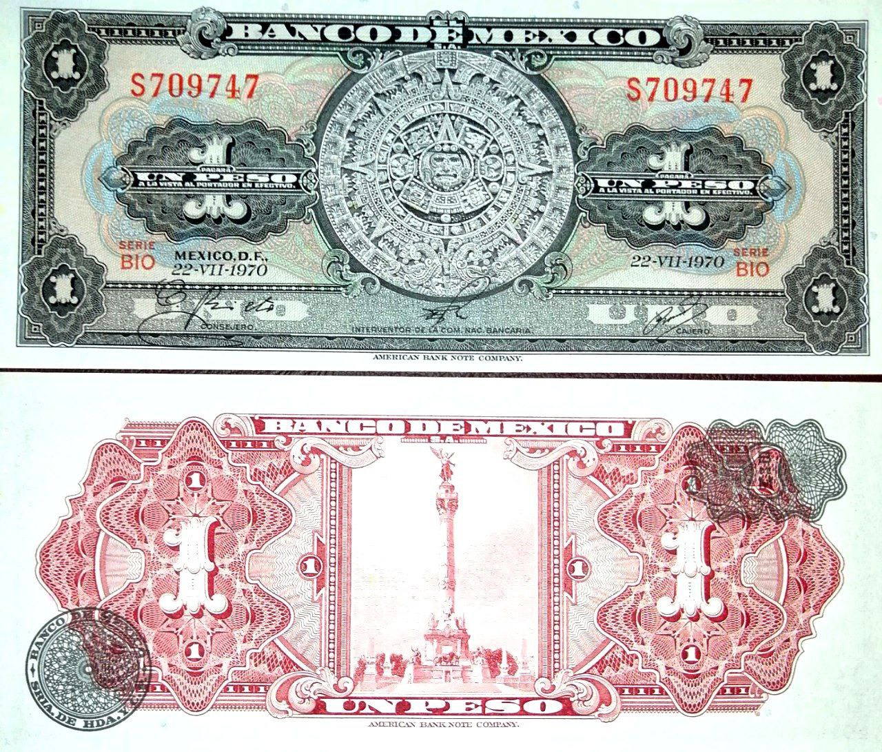 جفت بانکی 1 پزو مکزیک 1970