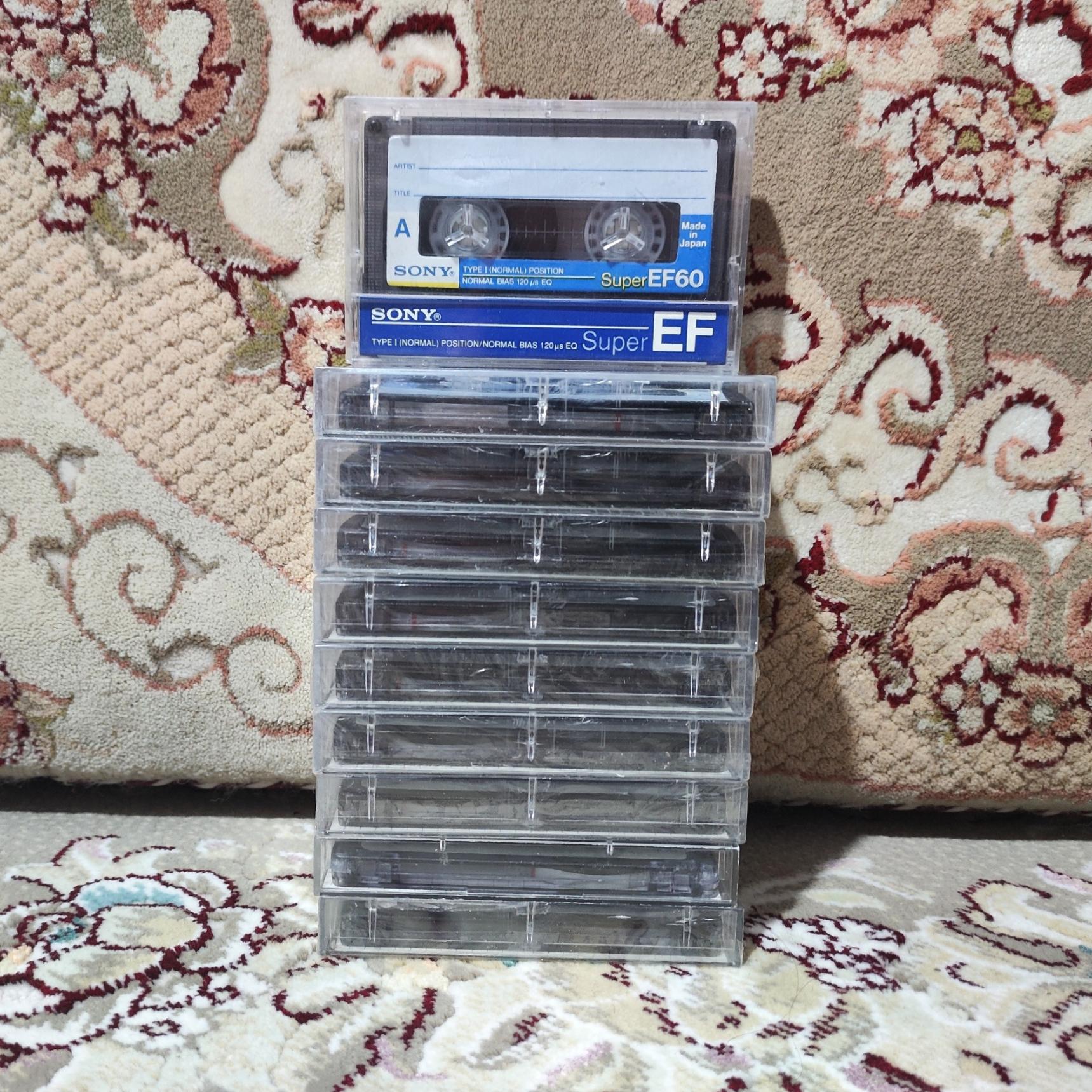 10 عدد نوار کاست Sony Super EF 60 Min ژاپنی و پلمپ