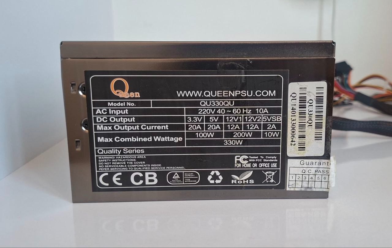 پاور کامپیوتر 330 وات Queen QU330QU(توضیحات)