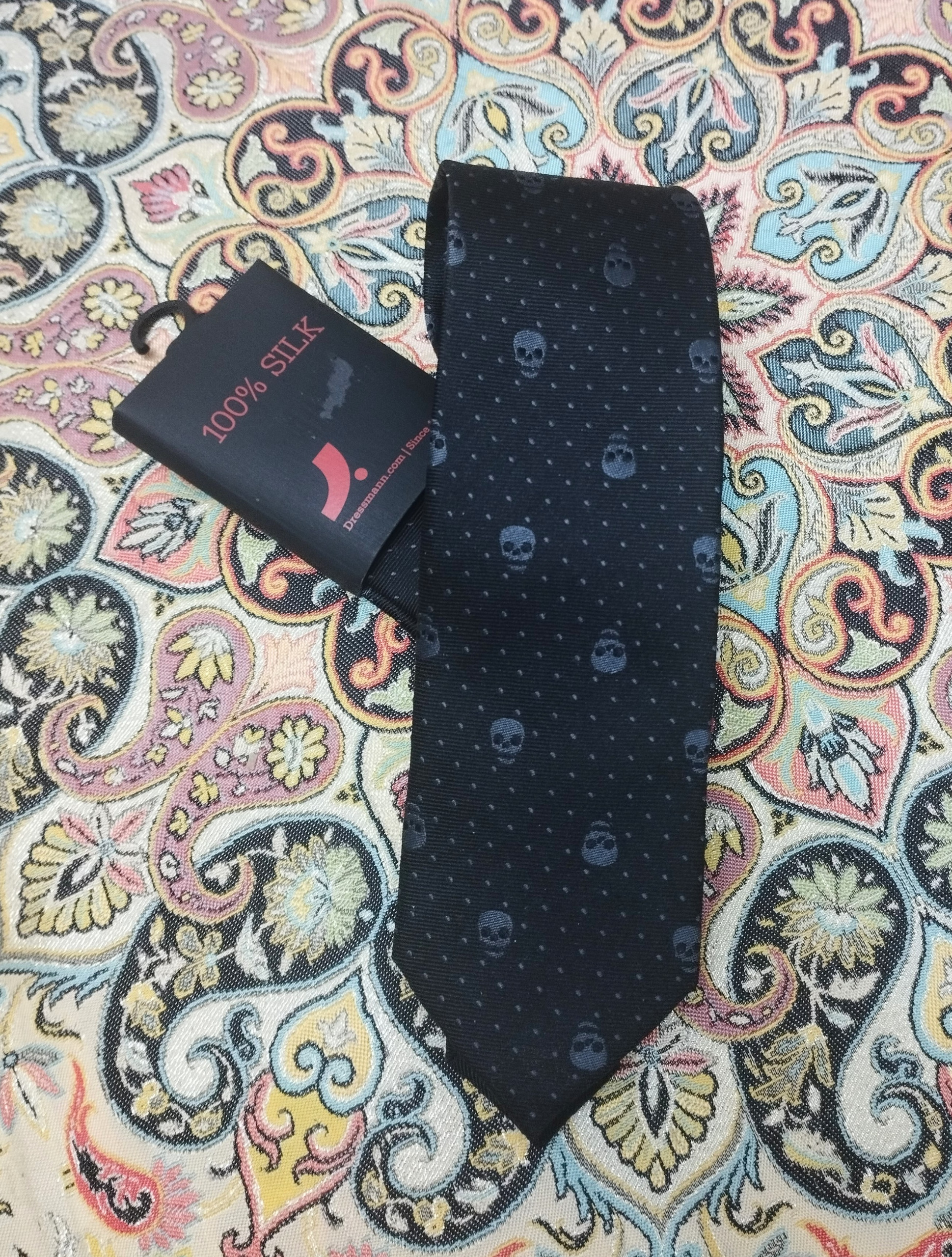 کراوات باریک درسمن / طرح اسکلت / DressMan / سوئد