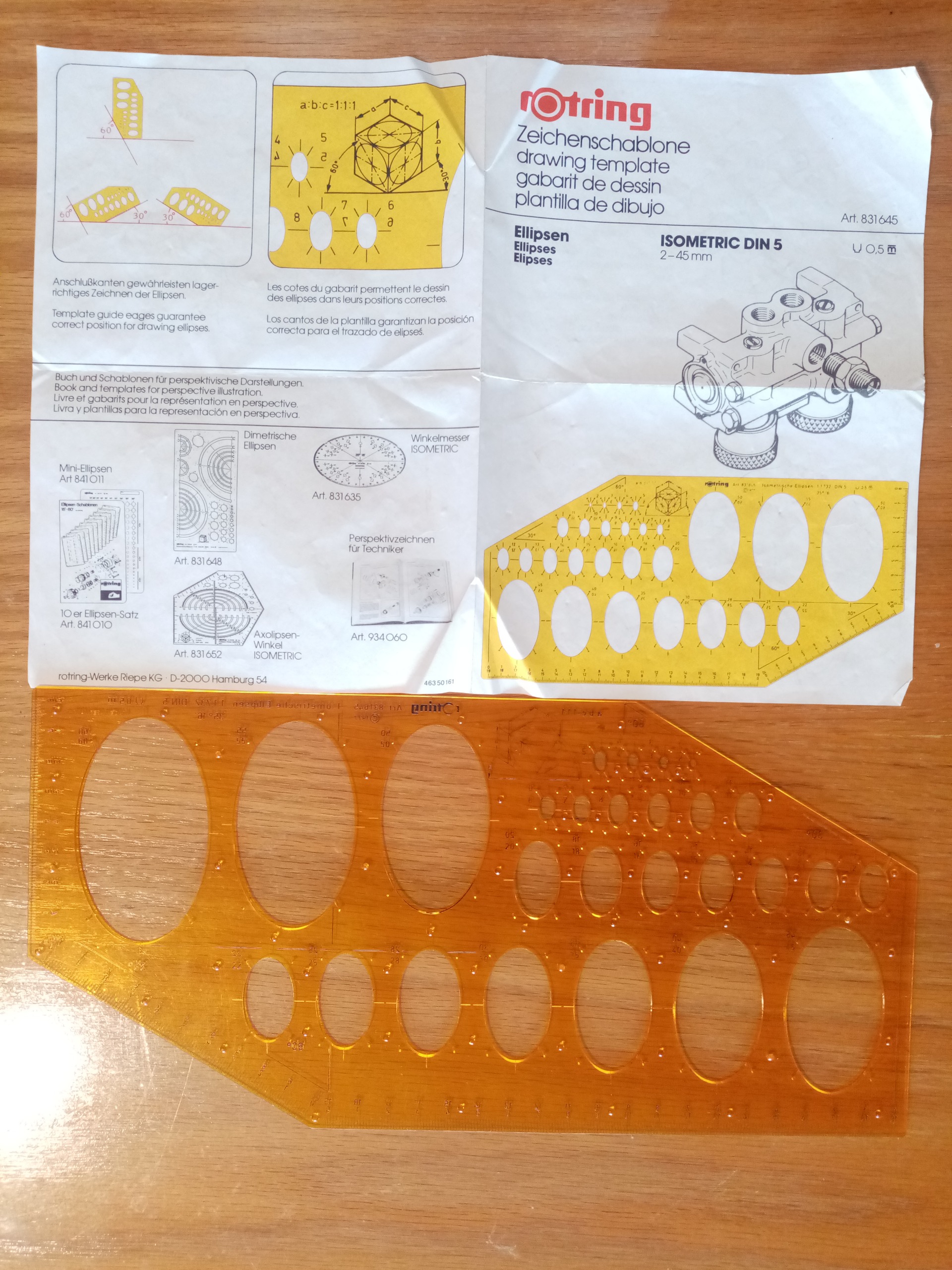 شابلن ترسیم بیضی ایزومتریک (مارک rotring)
