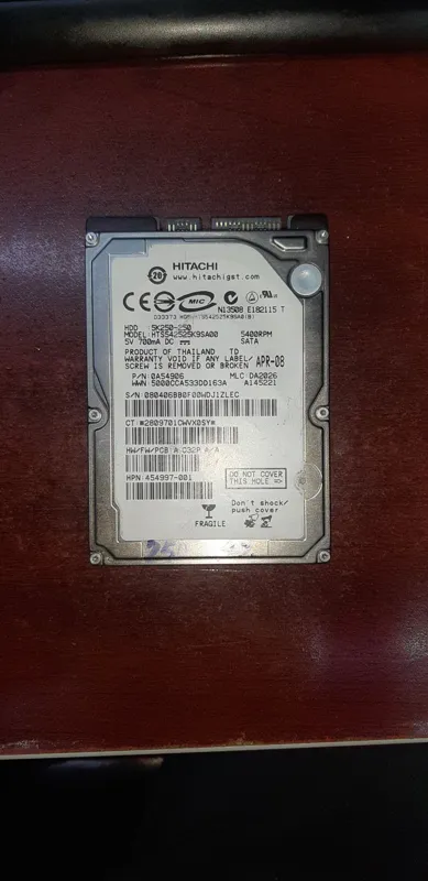 هارد لپ تاپی هیتاچی 250گیگ 6 درصد hitachi 250GB