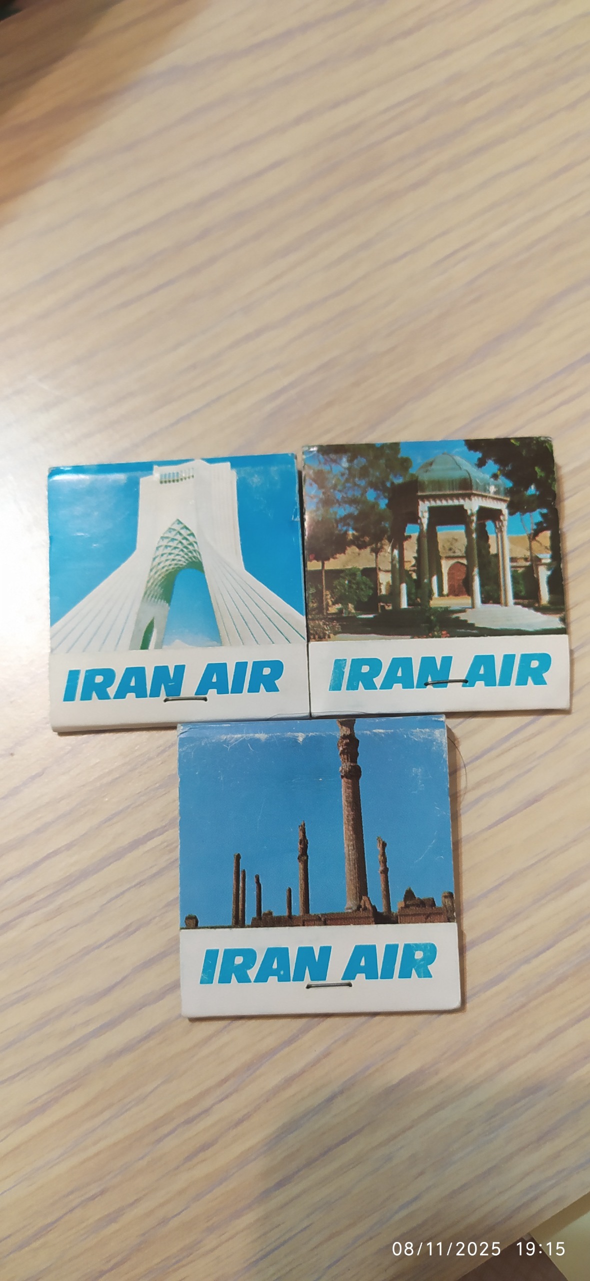 کبریت جیبی ایران ایر در سه طرح