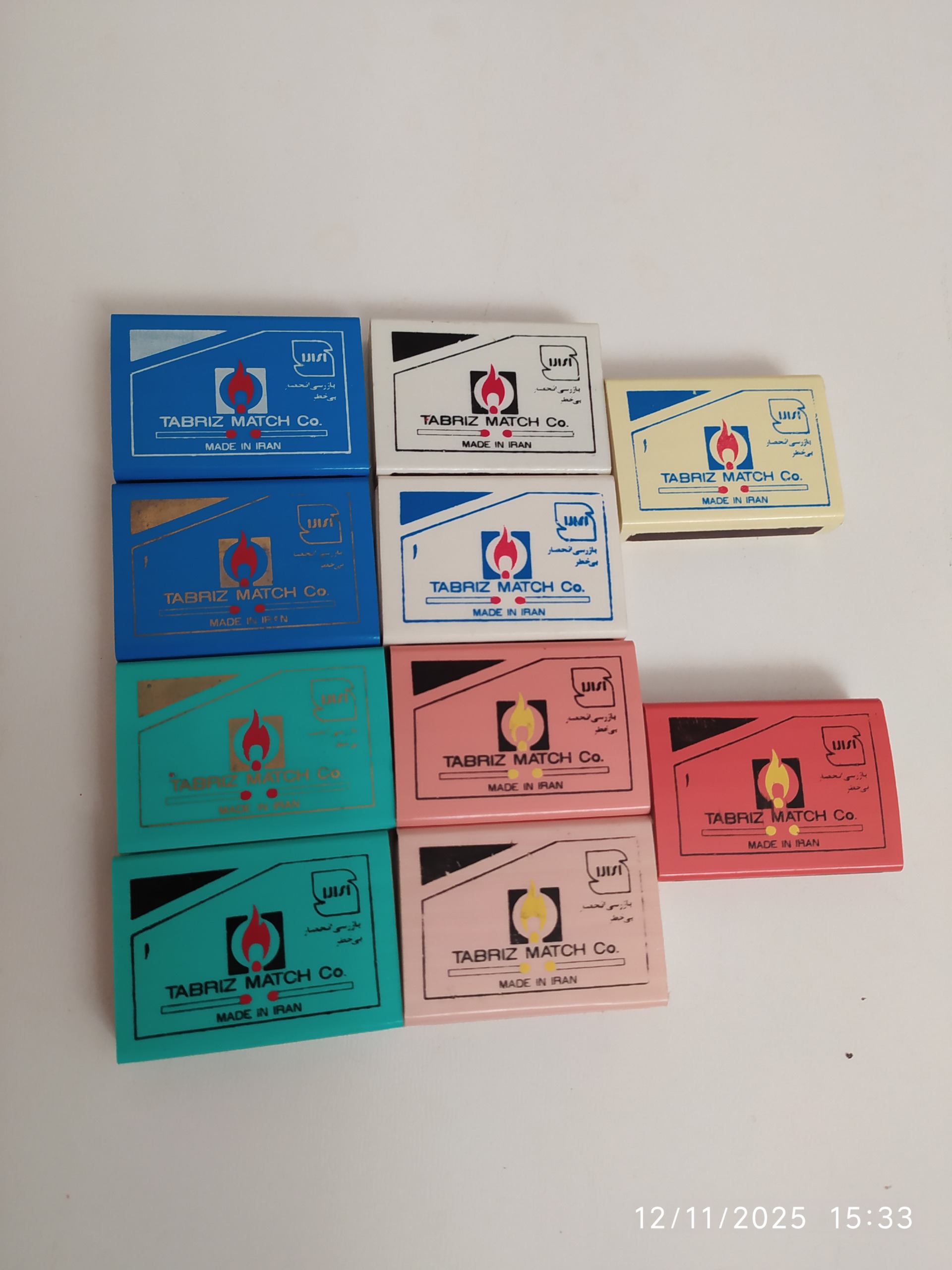 کبریت پلاستیکی تبلیغاتی ده طرح و رنگ