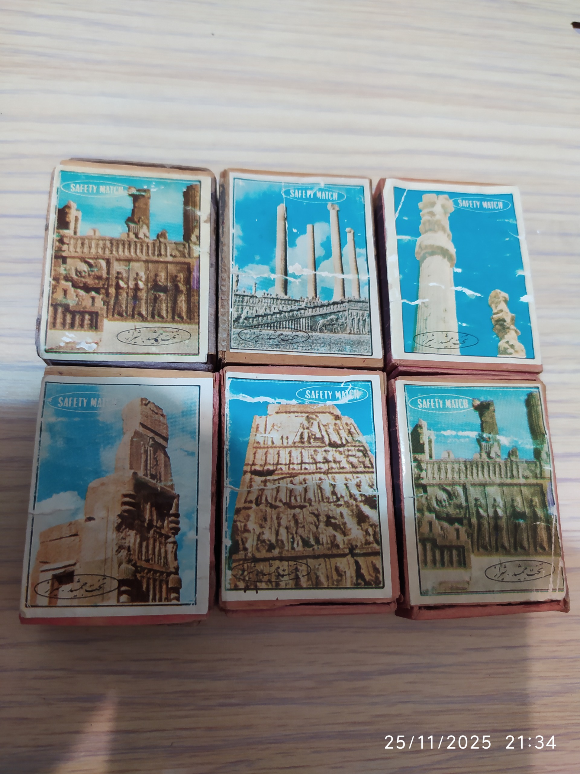 کبریت چوبی با لیبل یادگاری تخت جمشید