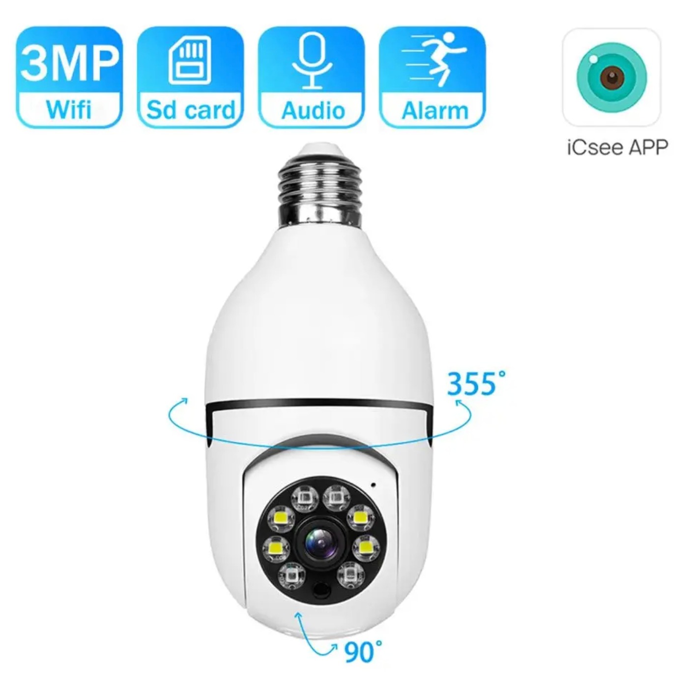 دوربین لامپی چرخشی iCsee