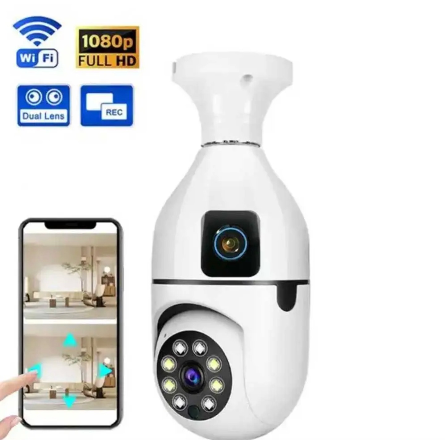 دوربین لامپی چرخشی دو دوربینه V380