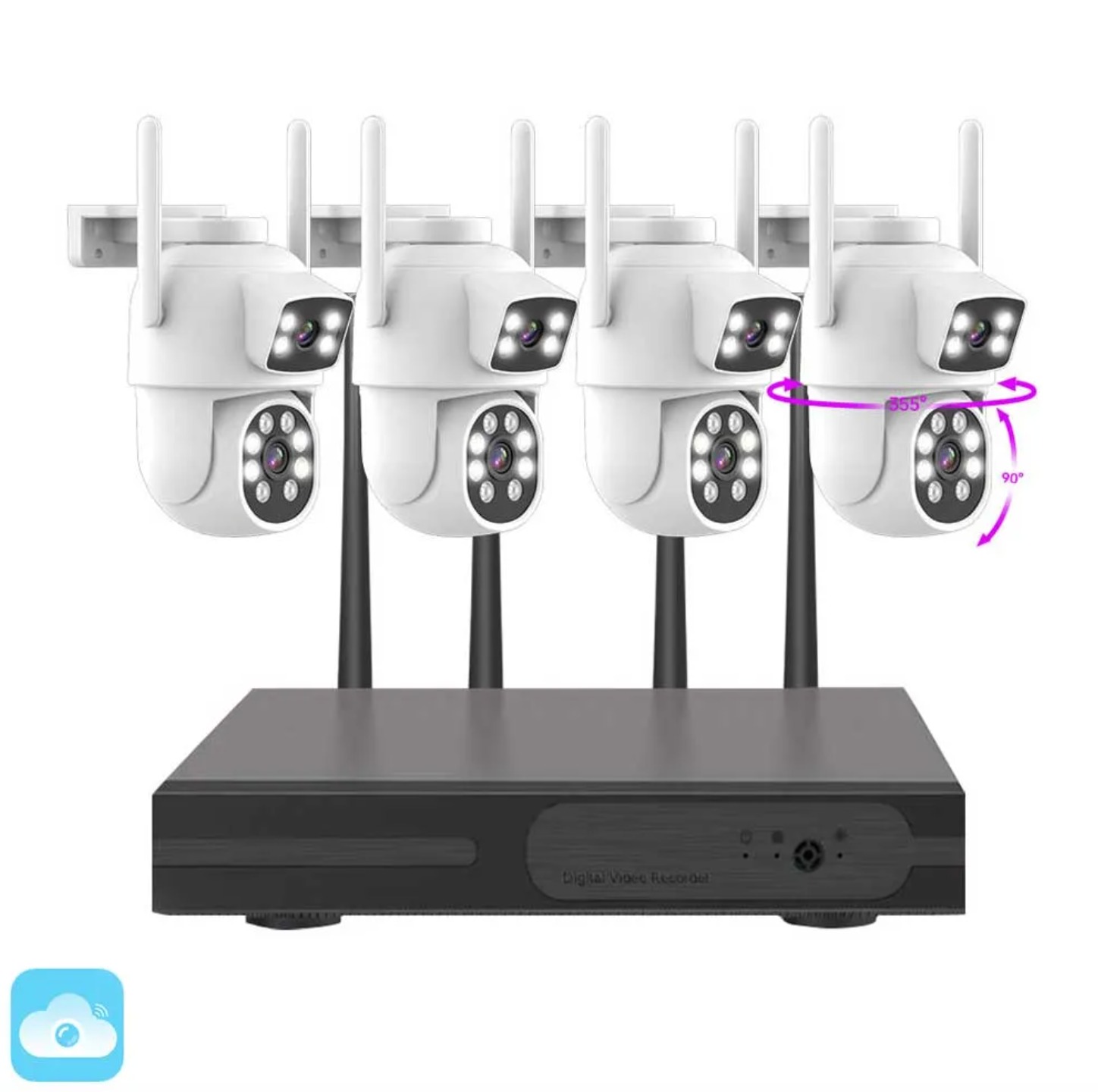 پک چرخشی 8 تصویر وایرلس Eseecloud NVR 16CH