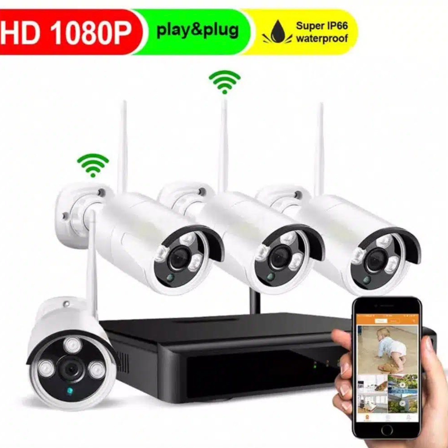 پک 4 دوربینه بی سیم 3MP مدل XMEYE