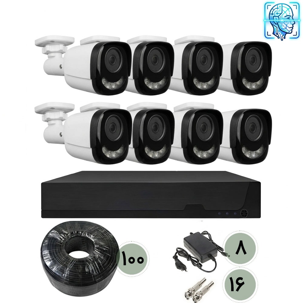 پکیج 8 دوربینه 5 مگاپیکسل تشخیص چهره XMEYE-8CH