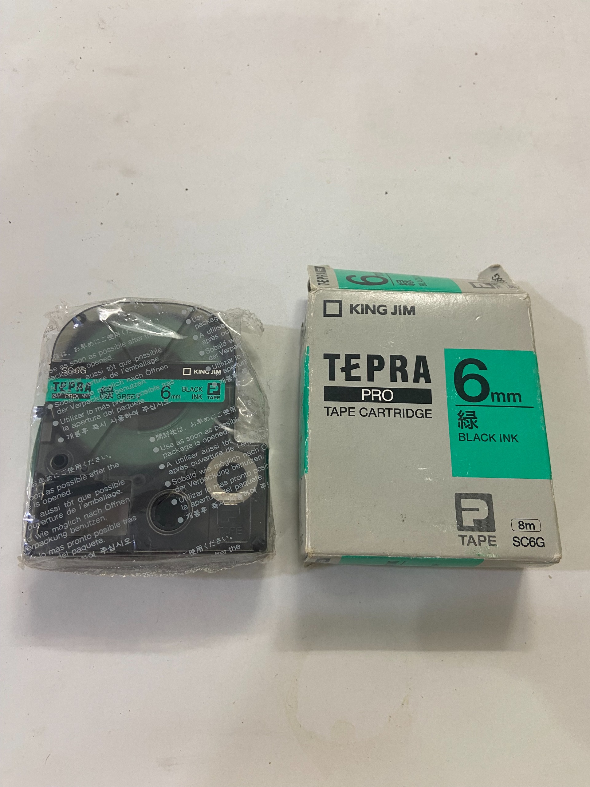 King Jim Tepra Tape Cartridge 6mm - Black