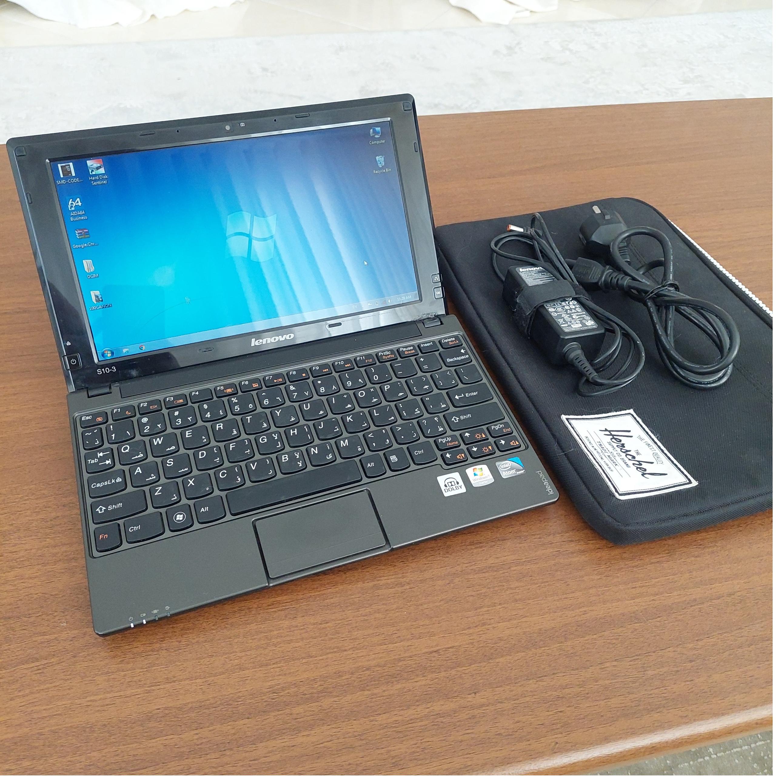 لپ تاپ مینی لنوو lenovo s10-3 (لوازم کامل است)