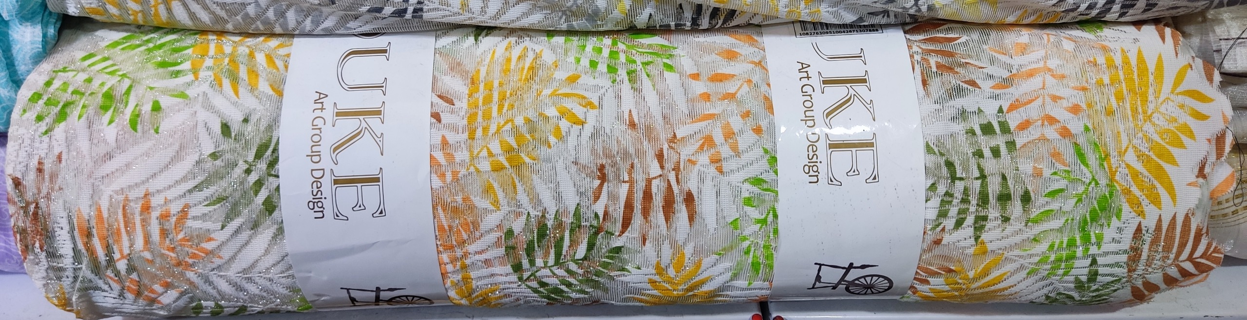 طاقه پرده طرح گل سرتاسر عرض 3 متر