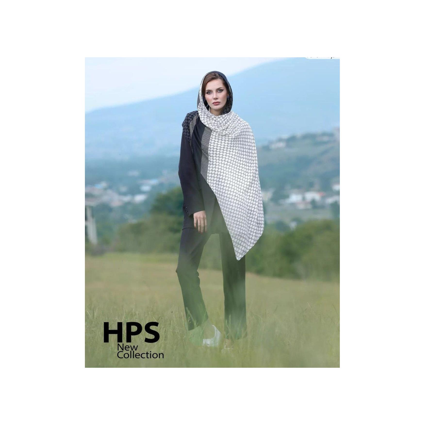 شال نخی شیک منگوله دار طرح دار