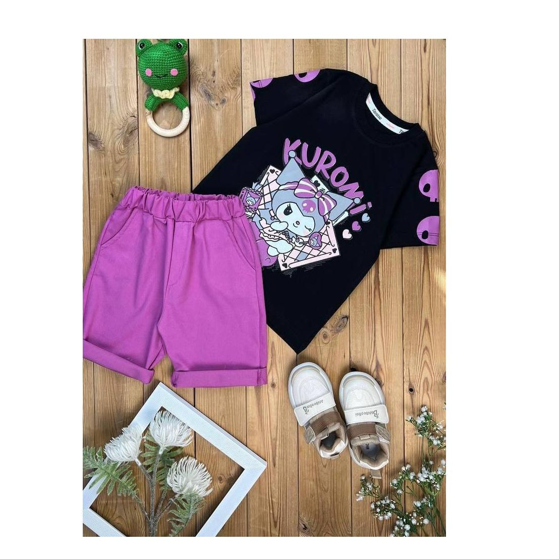 ست تیشرت شلوارک بچگانه طرح کرومی