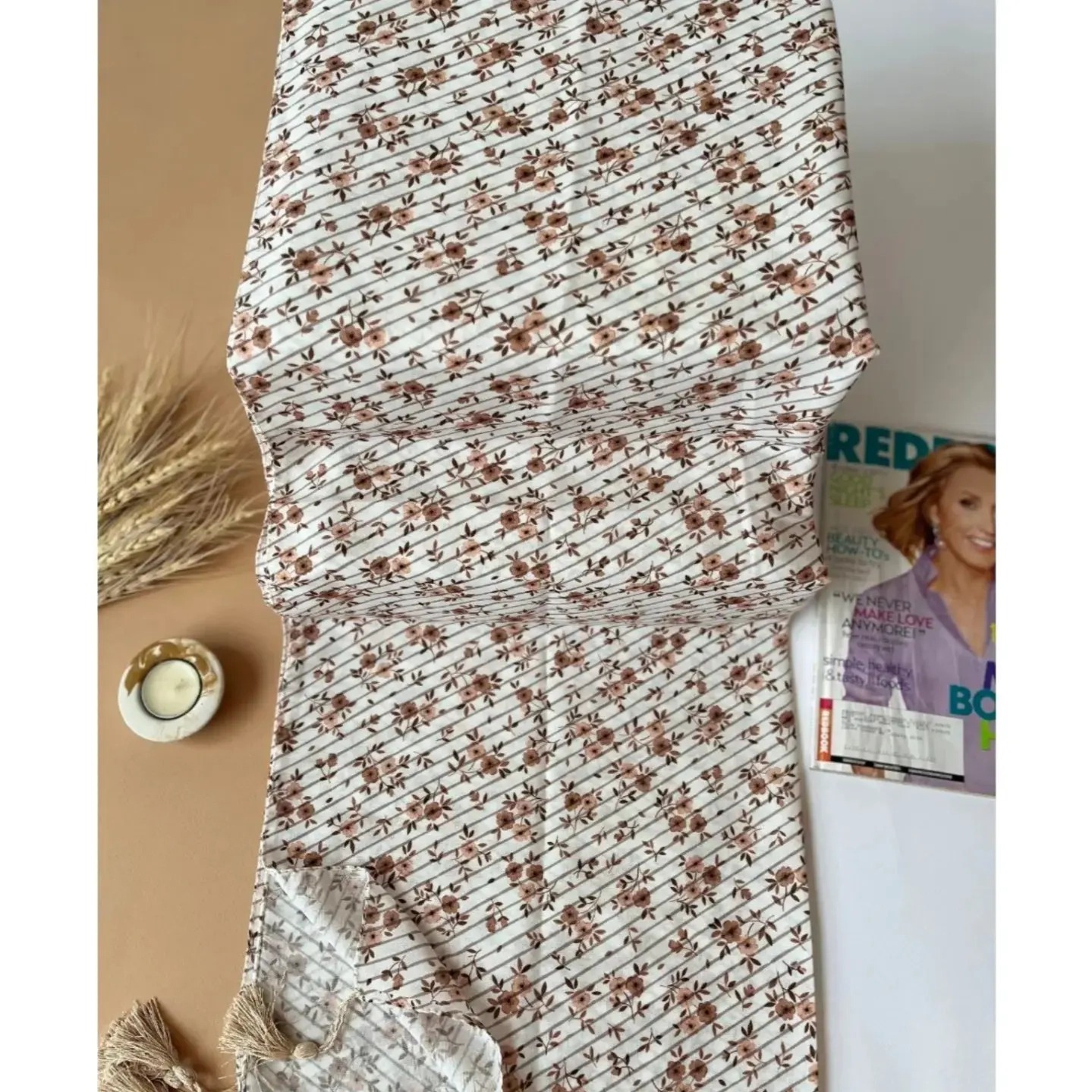 شال نخی کرم زنانه