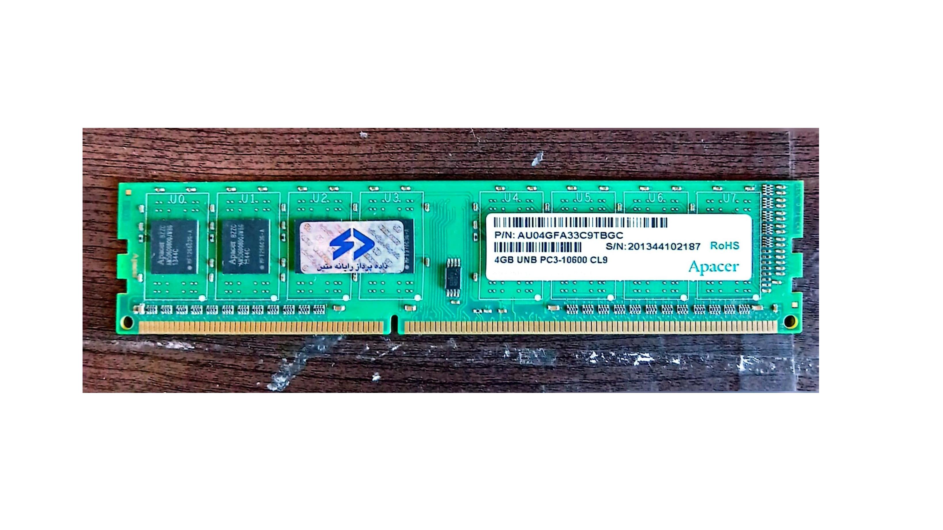 رم با ظرفیت 4GB از برند معتبر Apacer