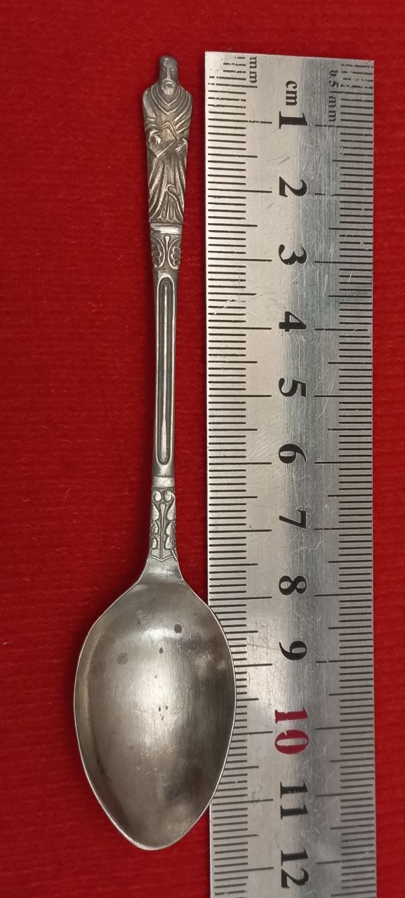 قاشق قدیمی نقره نیکل انگلیسی