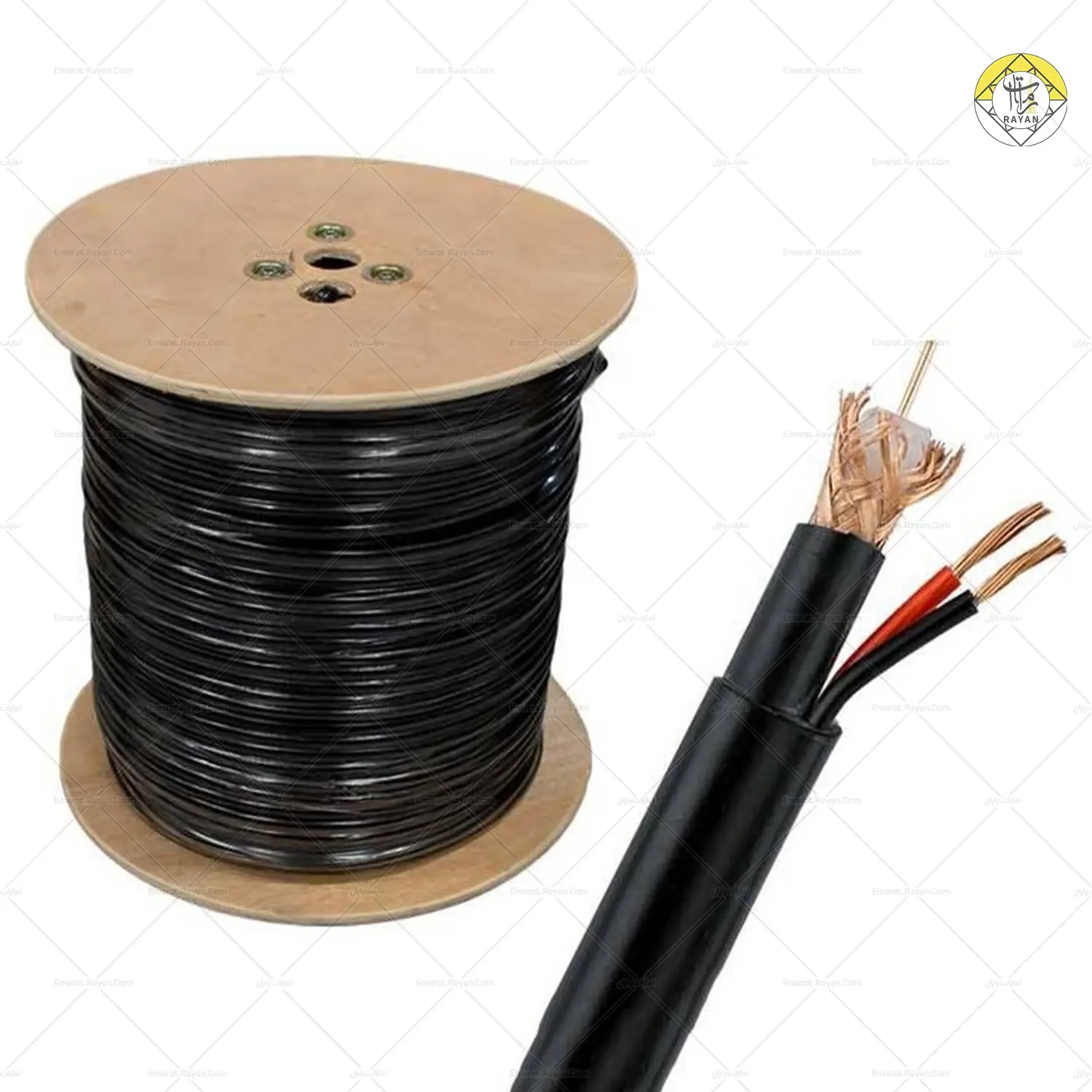 کابل کواکسیال ترکیبی 0.6 طول 100 متری