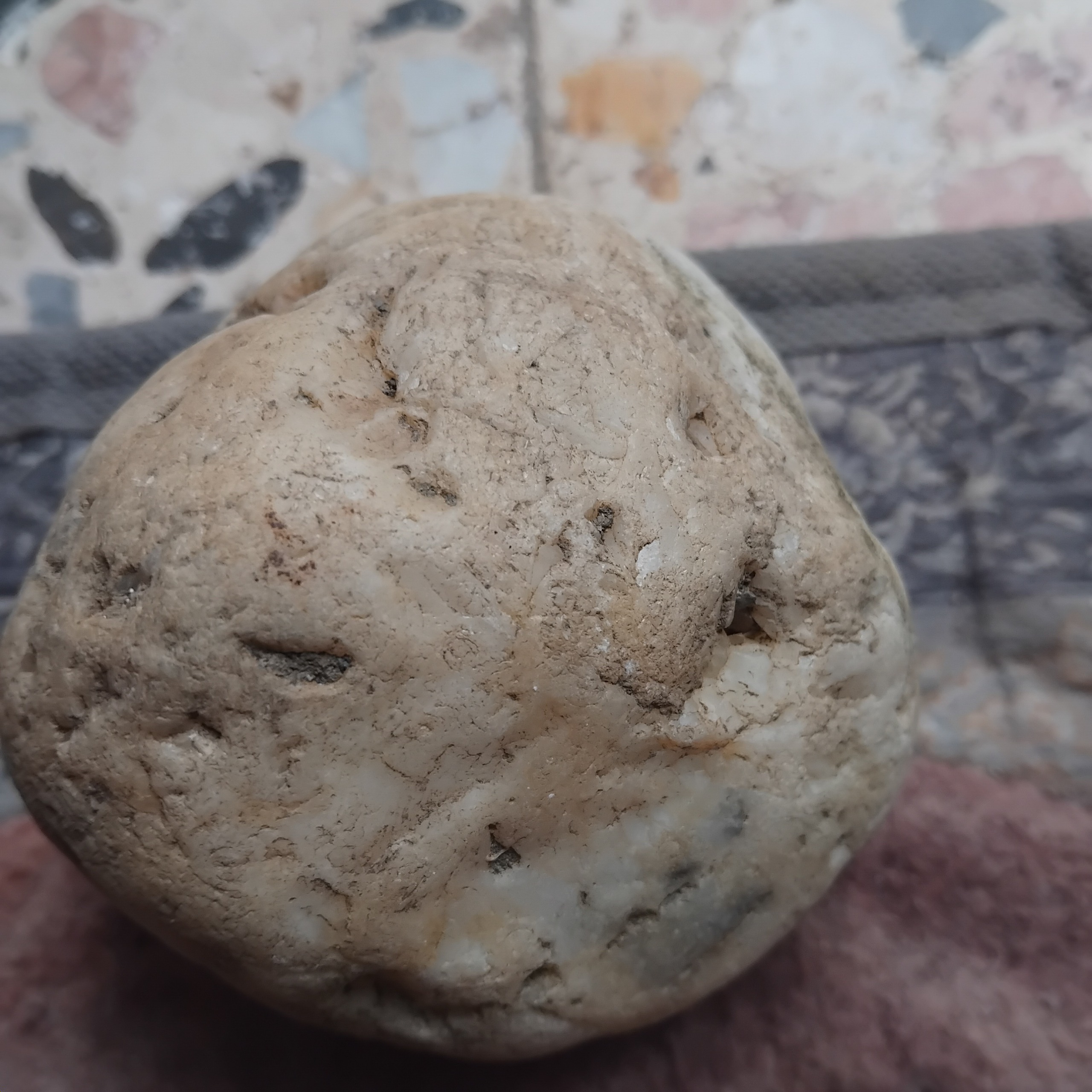 سنگ سفید صدفی بزرگ