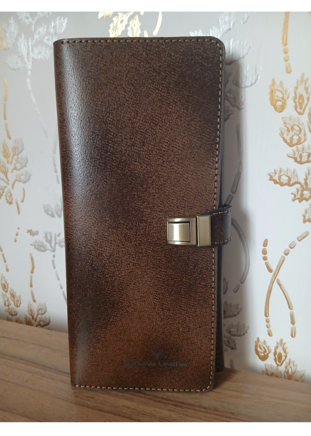 کیف پول مردانه دسته چک چرم طبیعی