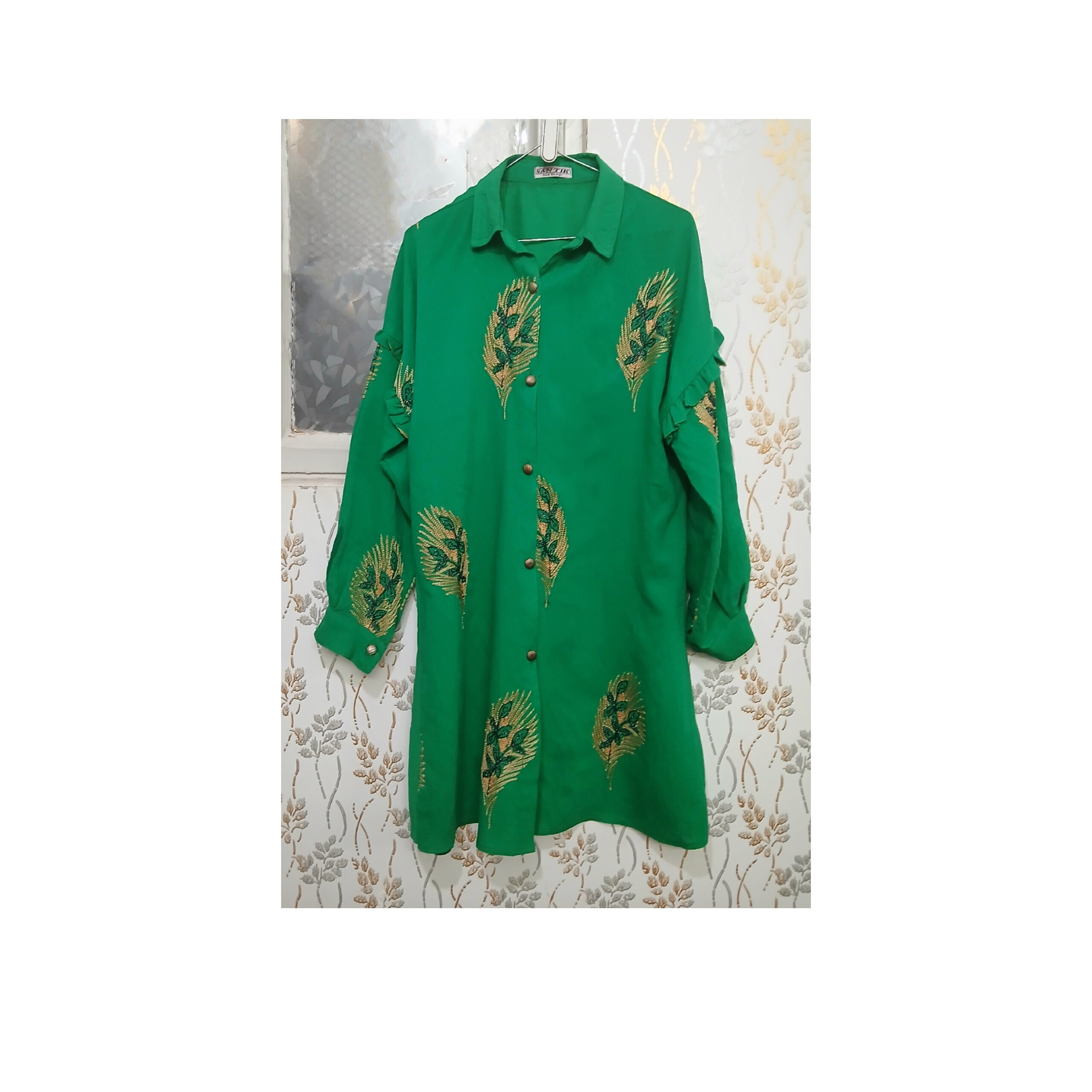 مانتو زنانه شومیز مانتویی گلدوزی شیک