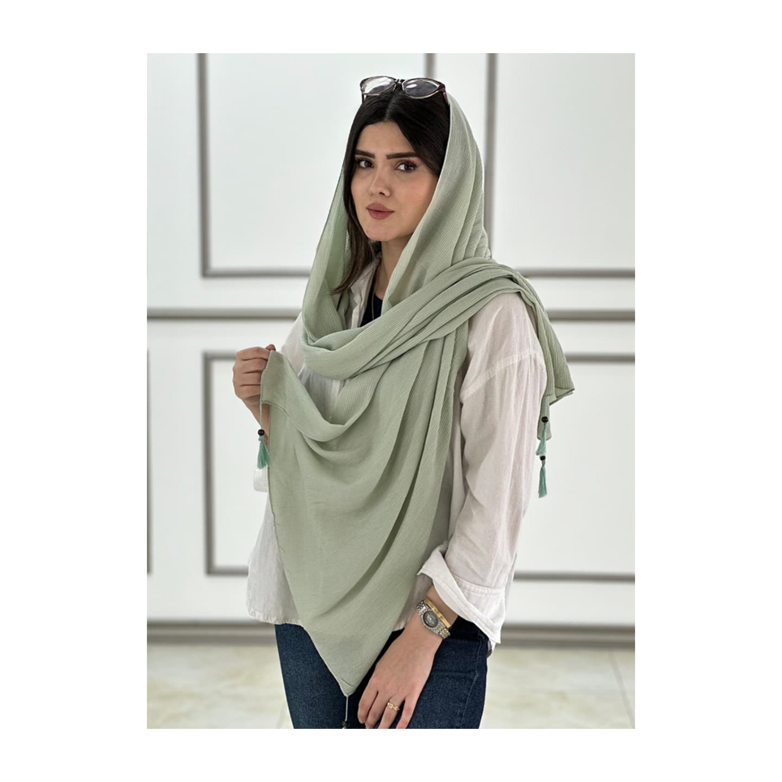 شال زنانه شال پلیسه زنانه دخترانه