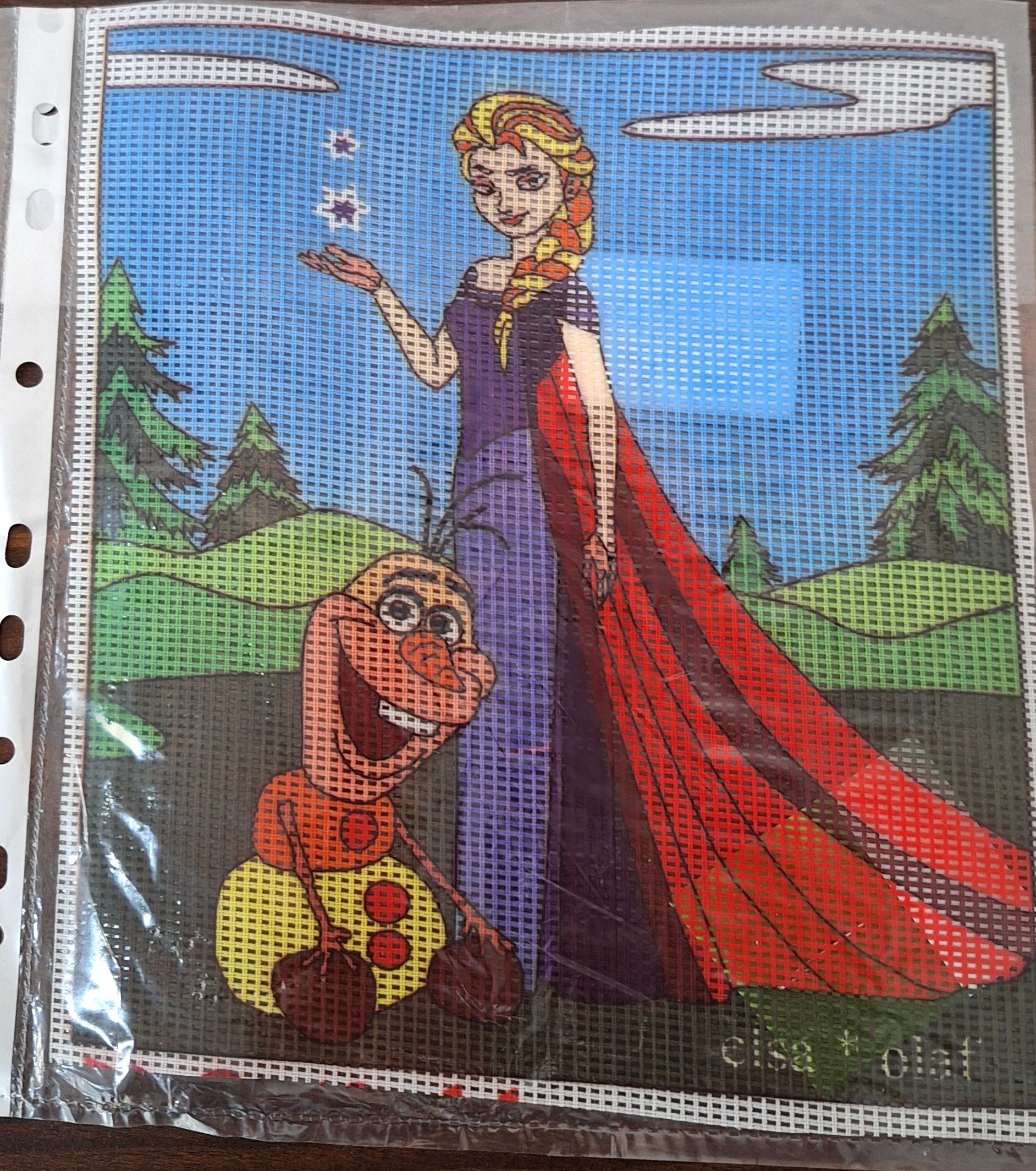 کوبلن طرح ملکه السا و اولاف کد N4 به همراه سوزن