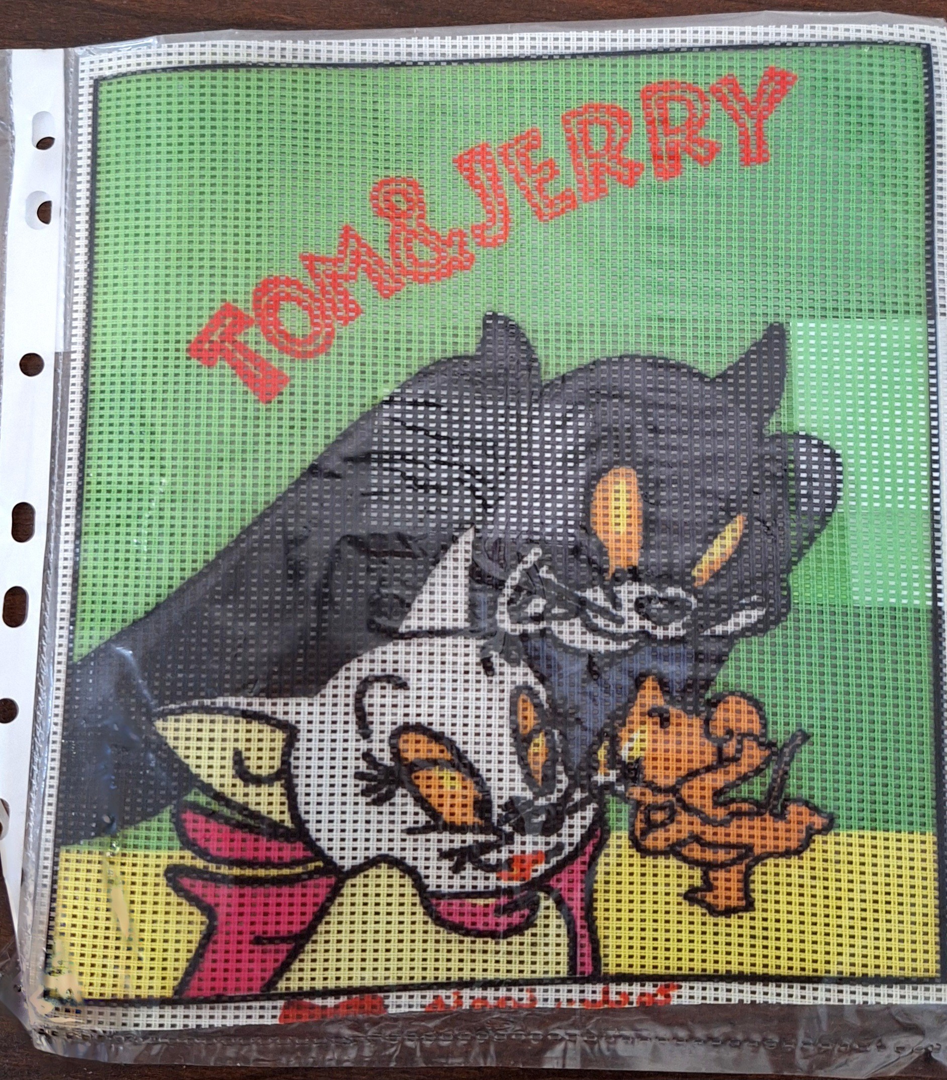 کوبلن طرح تام و جری همراه سوزن و بدون نخ