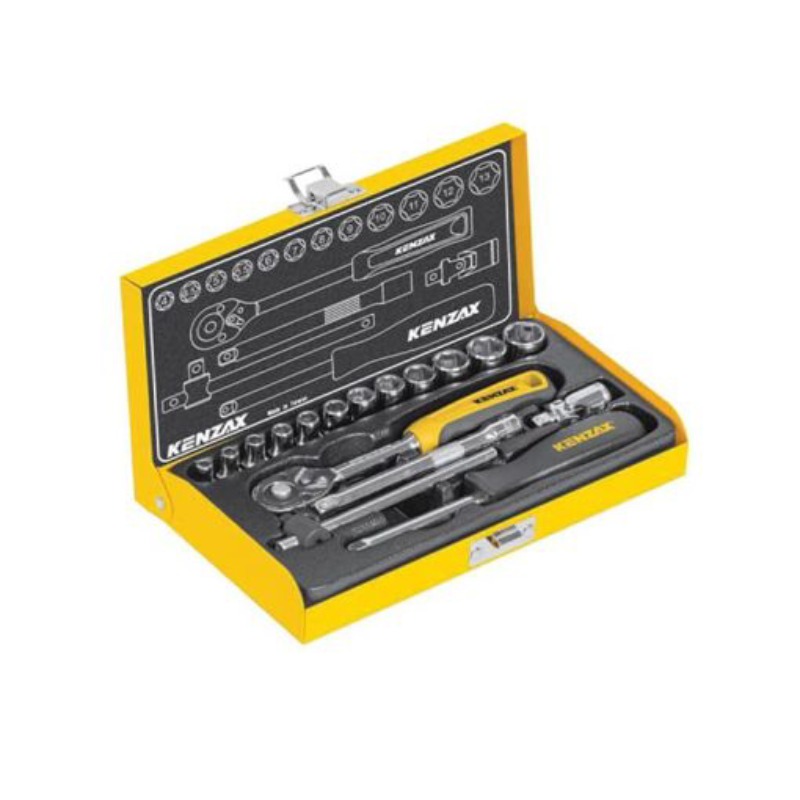 جعبه بکس 17 پارچه 1/4 اینچ کنزاکس کد 9417