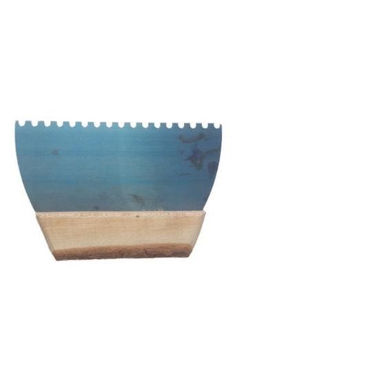 کاردک شانه ای فلزی دسته چوبی سایز 20