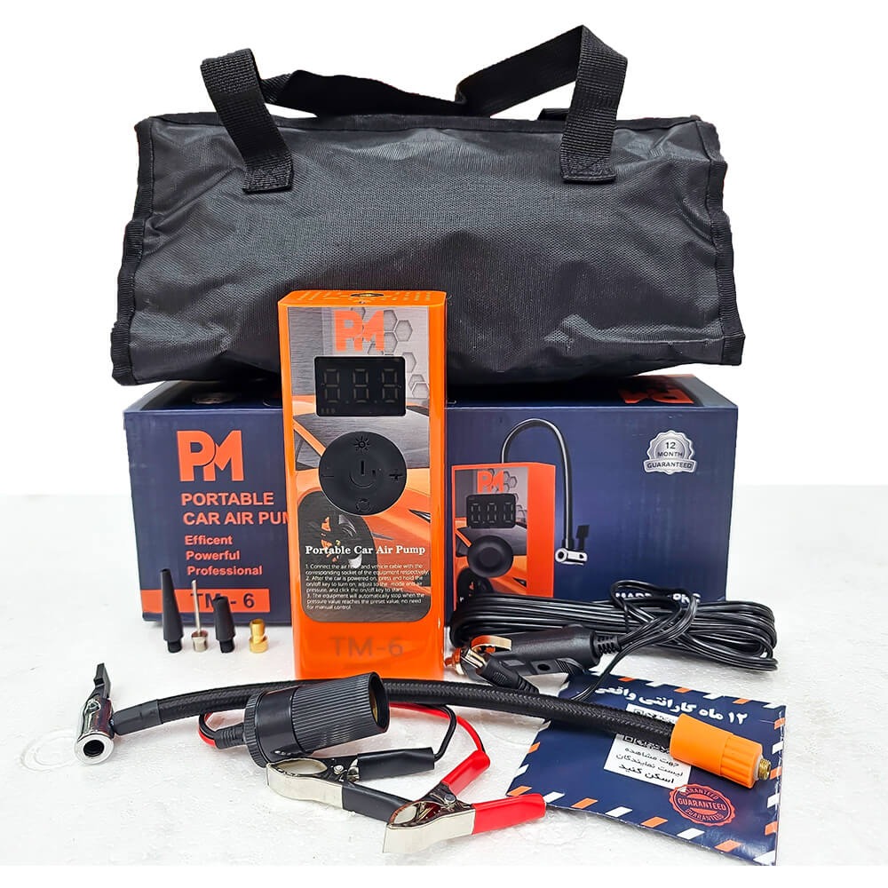 پمپ باد فندکی هوشمند پی ام مدل TM6