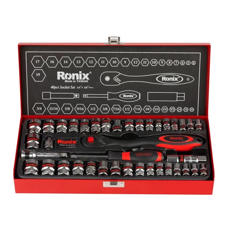 مجموعه بکس 40 عددی 3/8 اینچ رونیکس مدل RH-2640