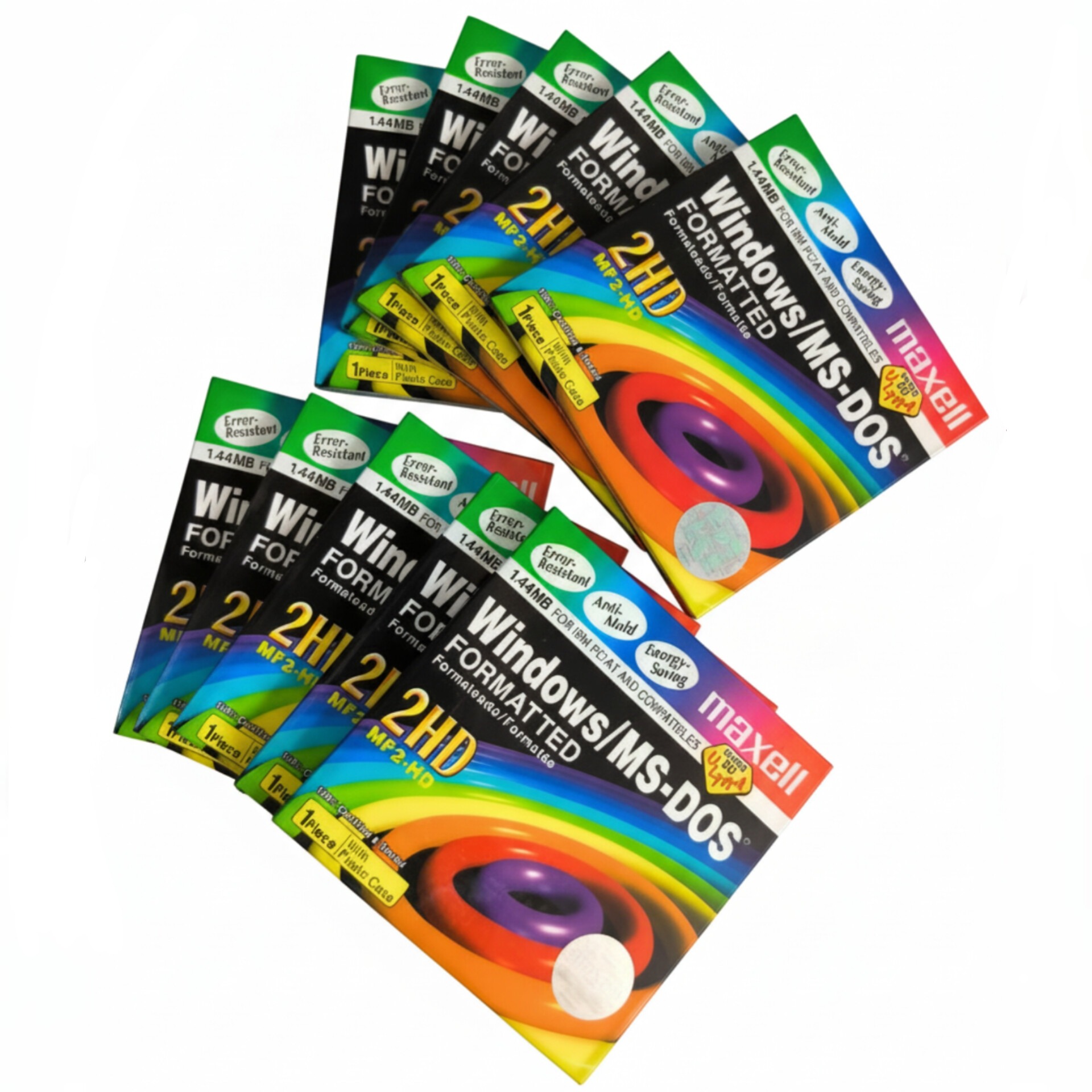 فلاپی دیسک قابدار مکسل مدل 2HD-1.44Mb بسته 10 عددی
