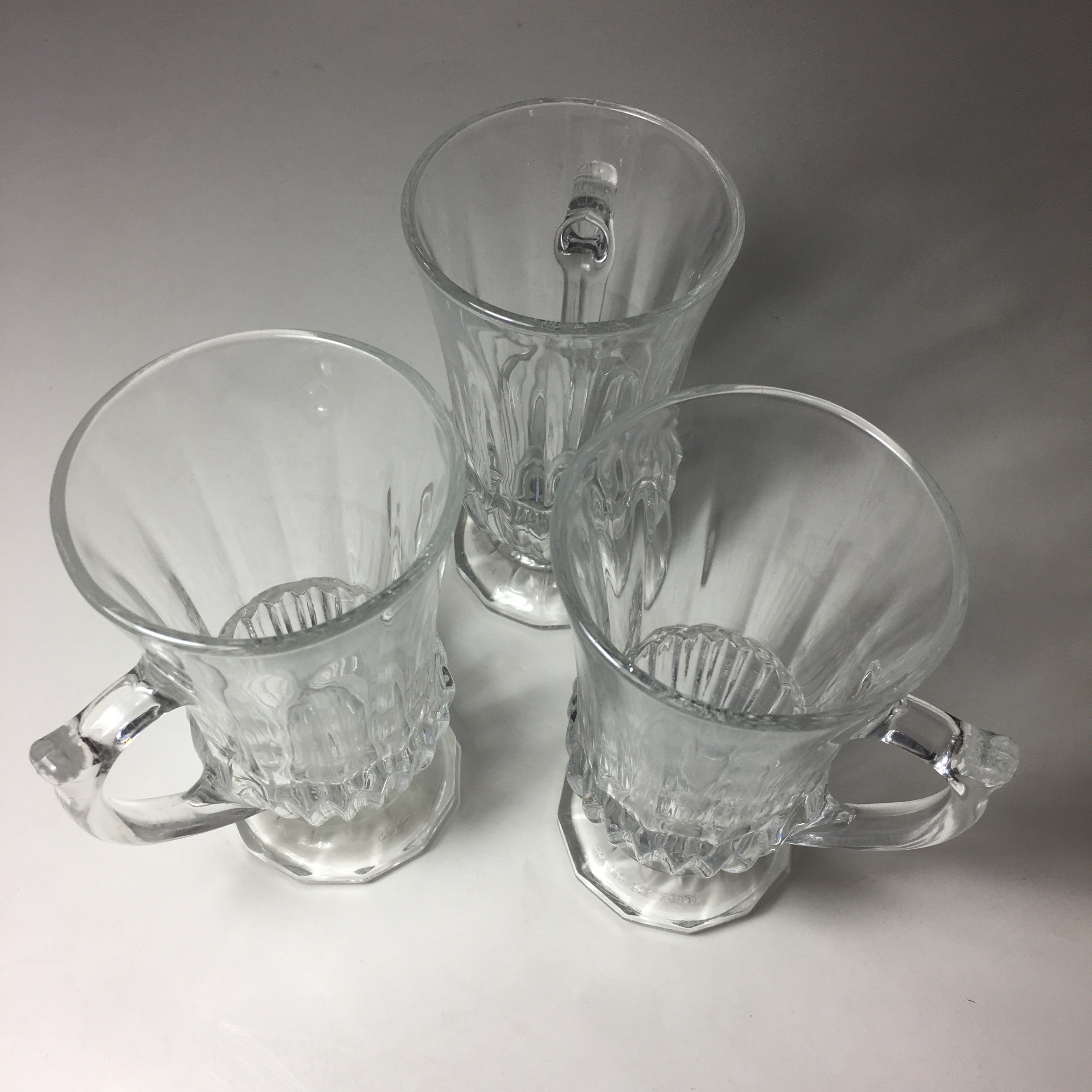 استکان قدیمی دسته دار سوگا ژاپنی 3 عددی