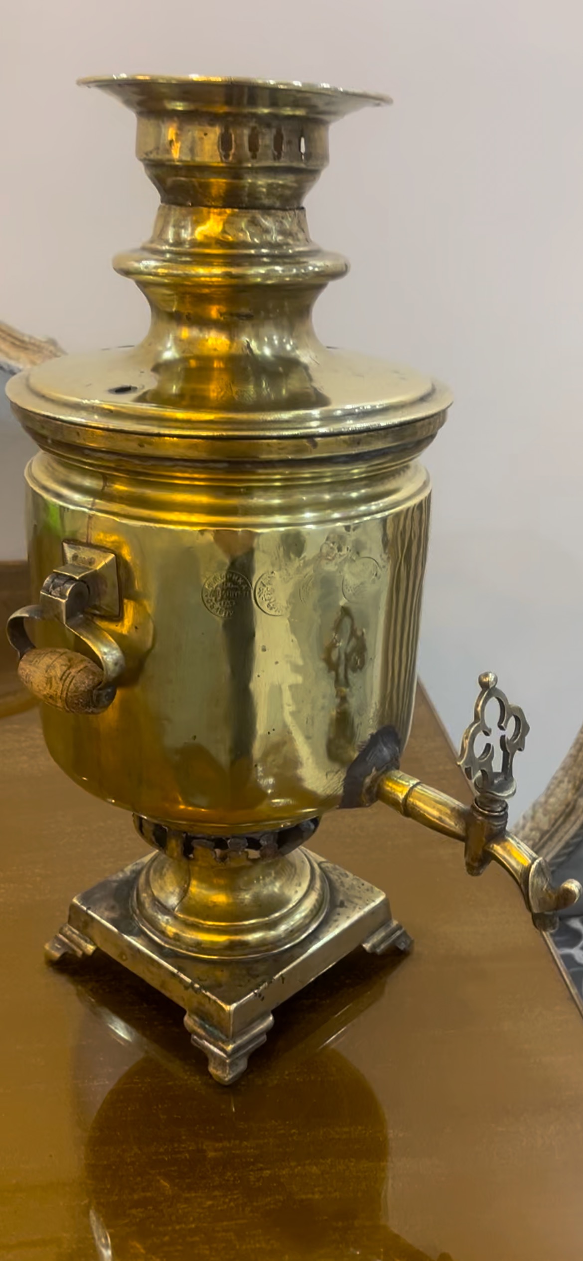 سماور قدیمی ذغالی روسی 12مهر علامت 1879