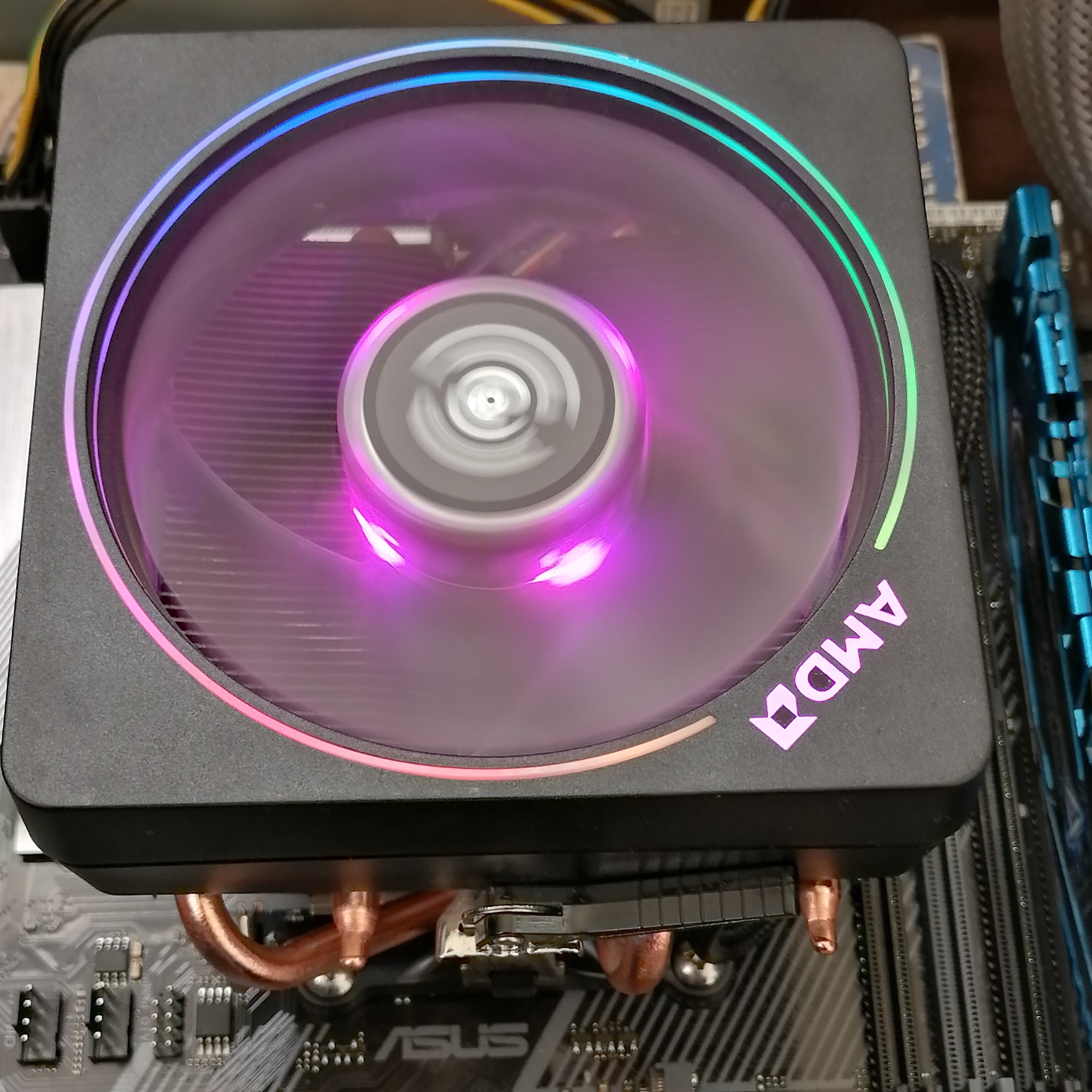 فن cpuکولر amd wraith prism rgb led