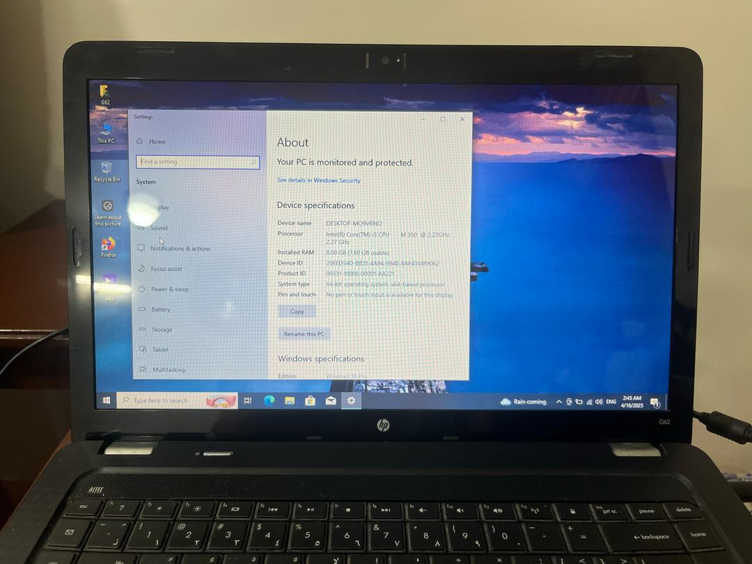 Laptop HP G62 Core i3 15.6 inch SSD 128G