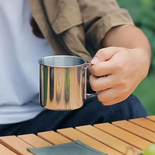 لیوان استیل دسته دار
