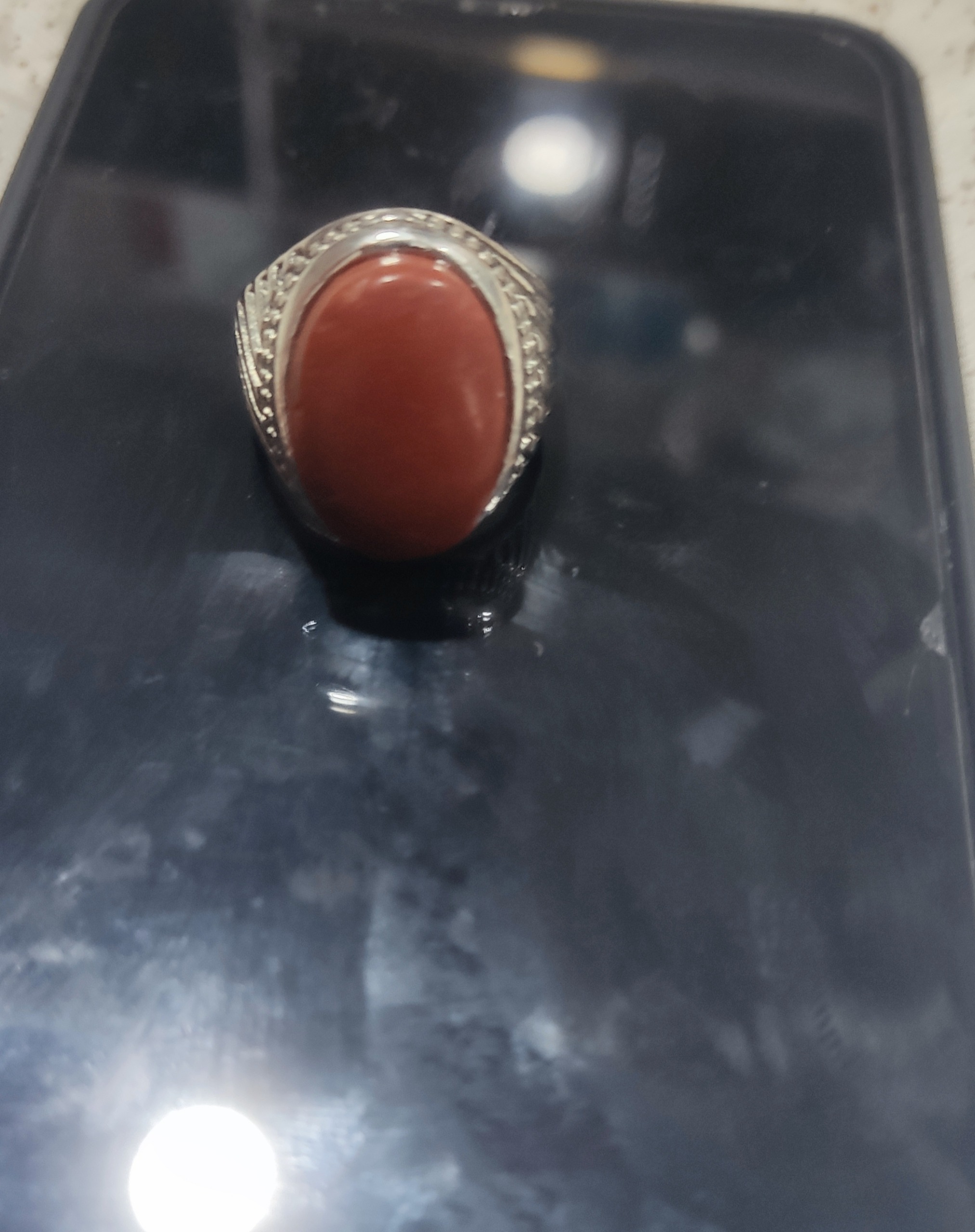 انگشتر عقیق جاسپر قرمز