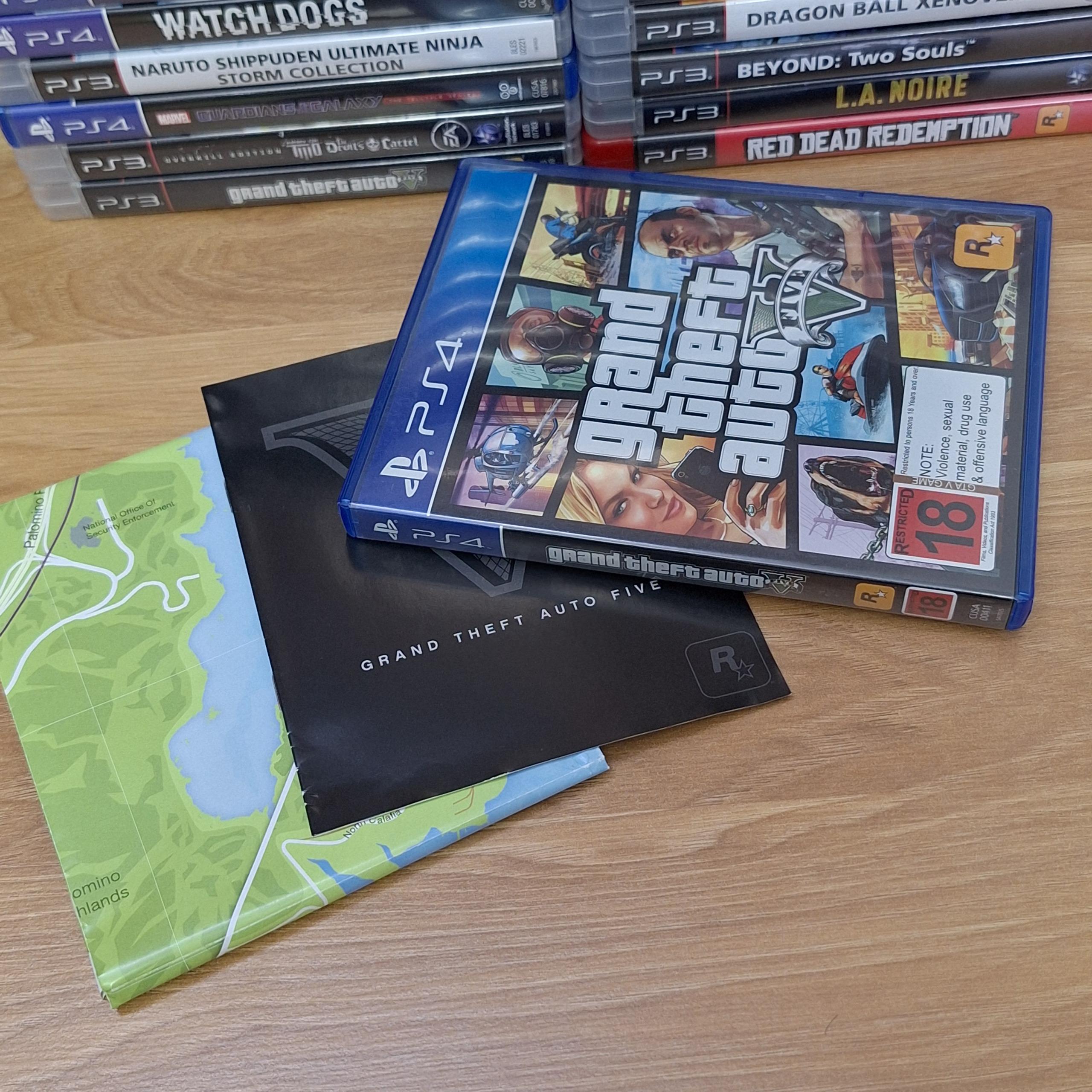 Gta v ps4 , مشابه نو , تکمیل (ریجن 4 نایاب)