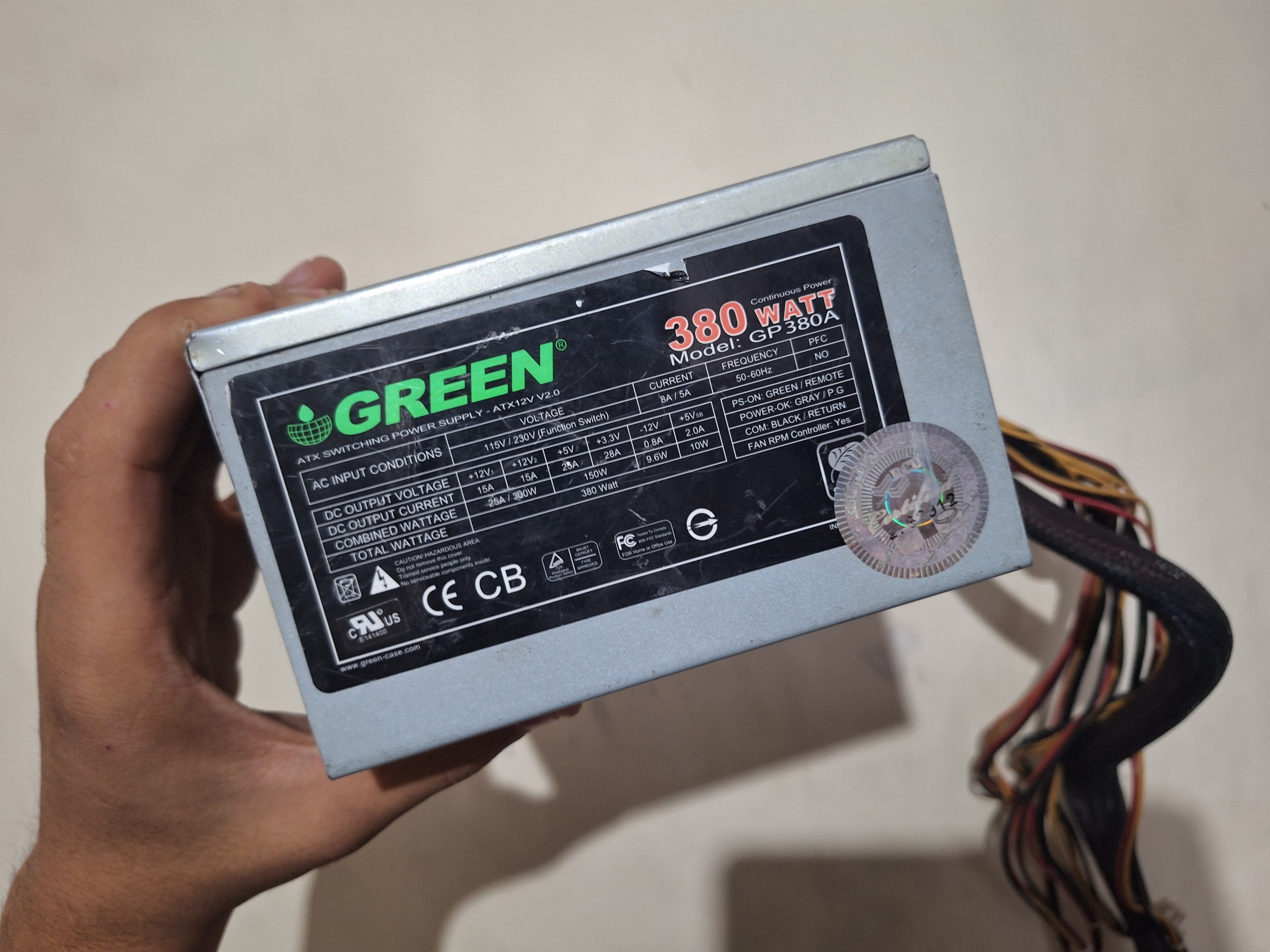 پاور کامپیوتر گرین 380W مدل GP380A [ارسال رایگان]