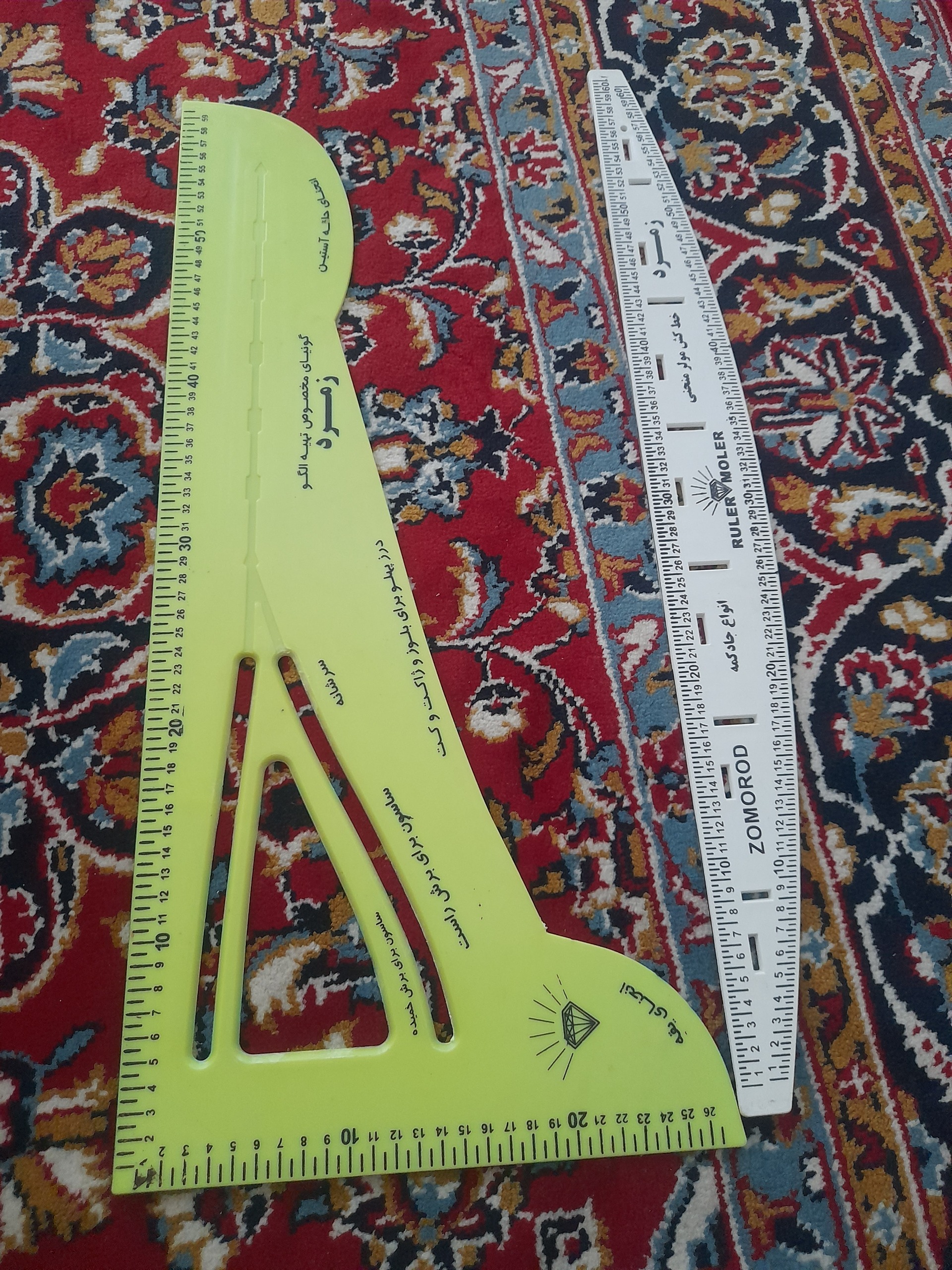 خط کش گونیا بزرگ خیاطی وخط کش مولر